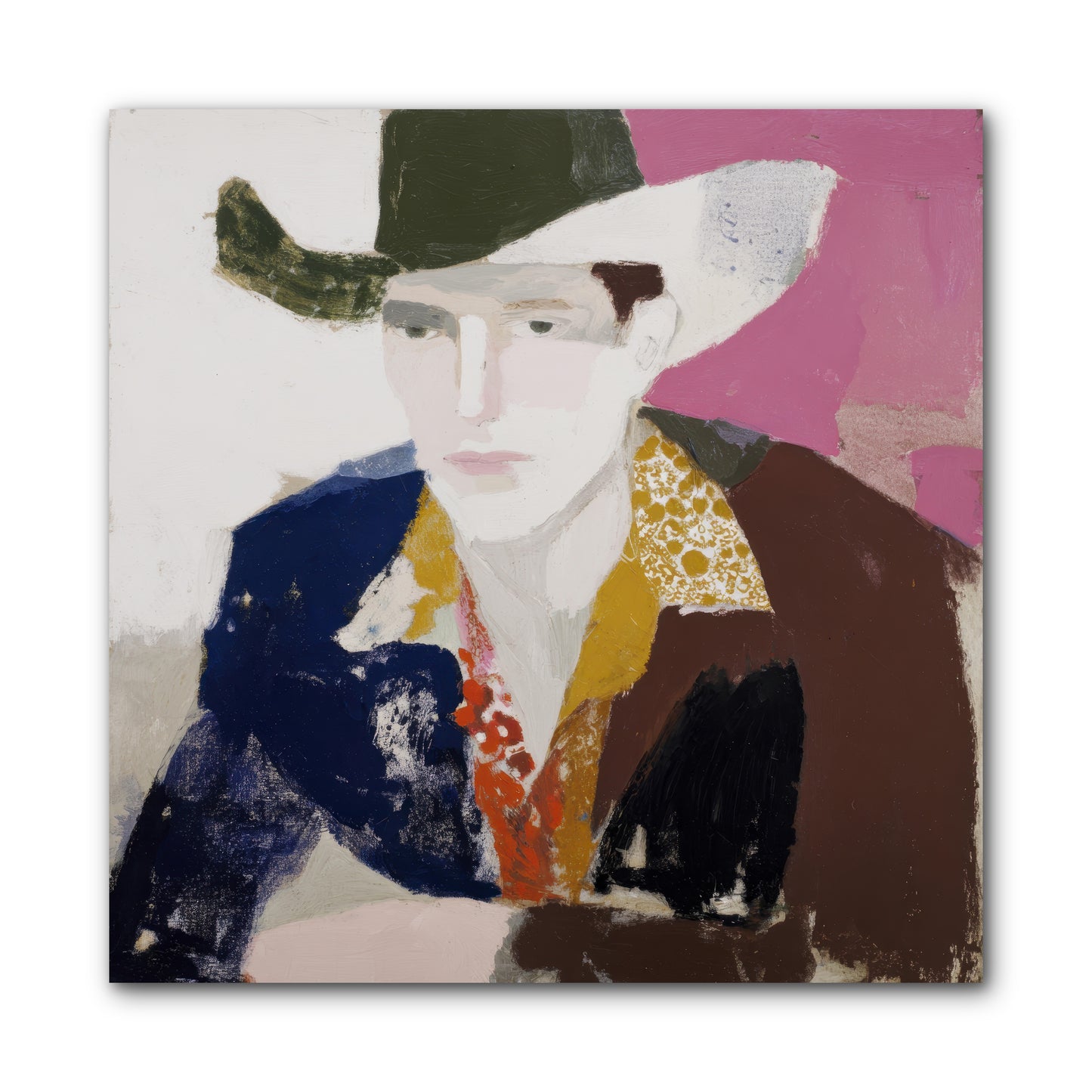 He Wore His Stories -- Wrapped Canvas 10x10