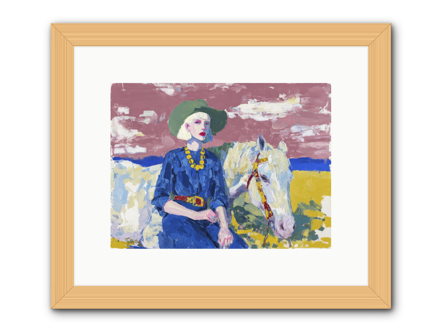 Heading West -- Framed Print - Natural 12x9