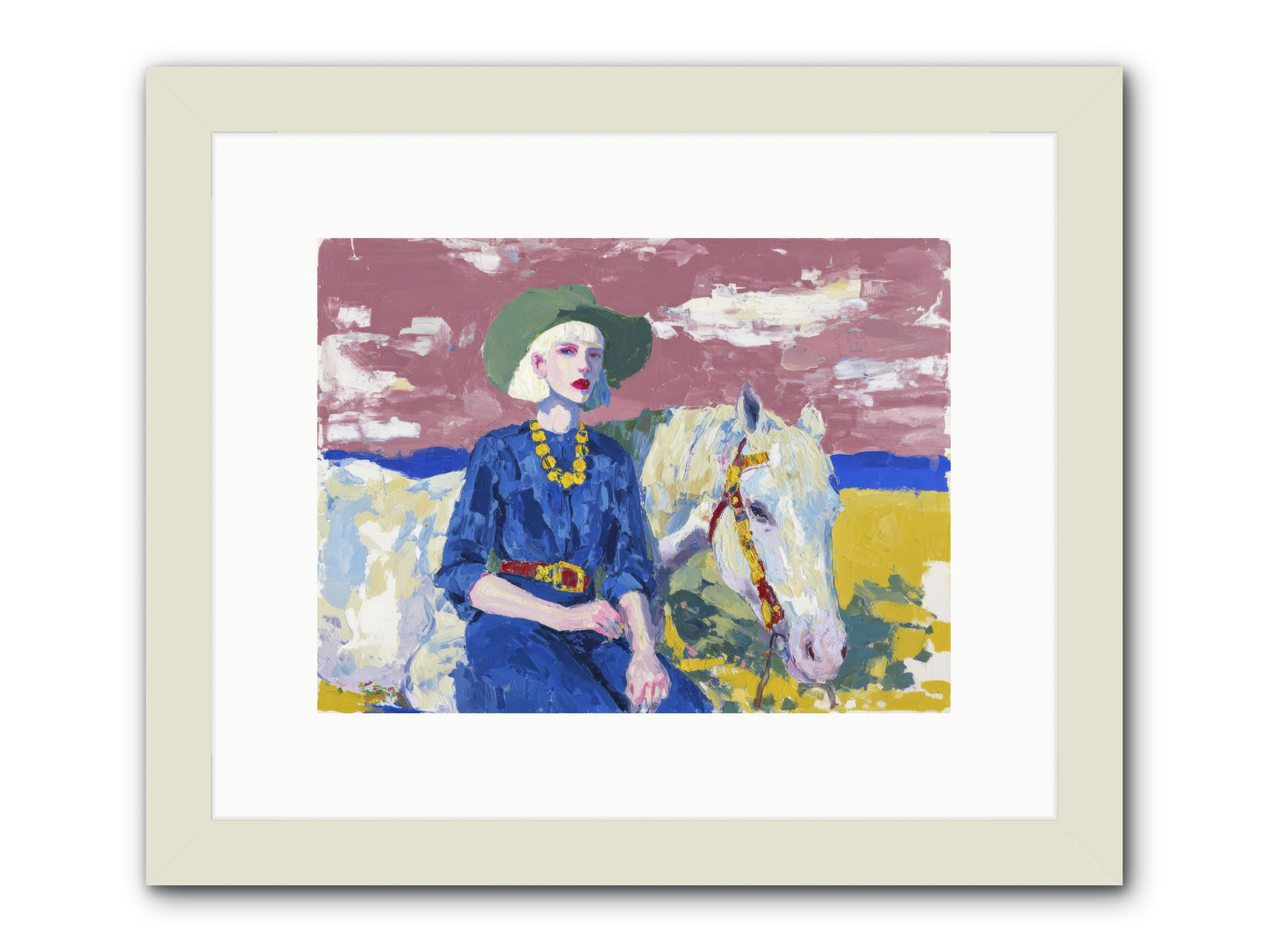Heading West -- Framed Print - White 12x9