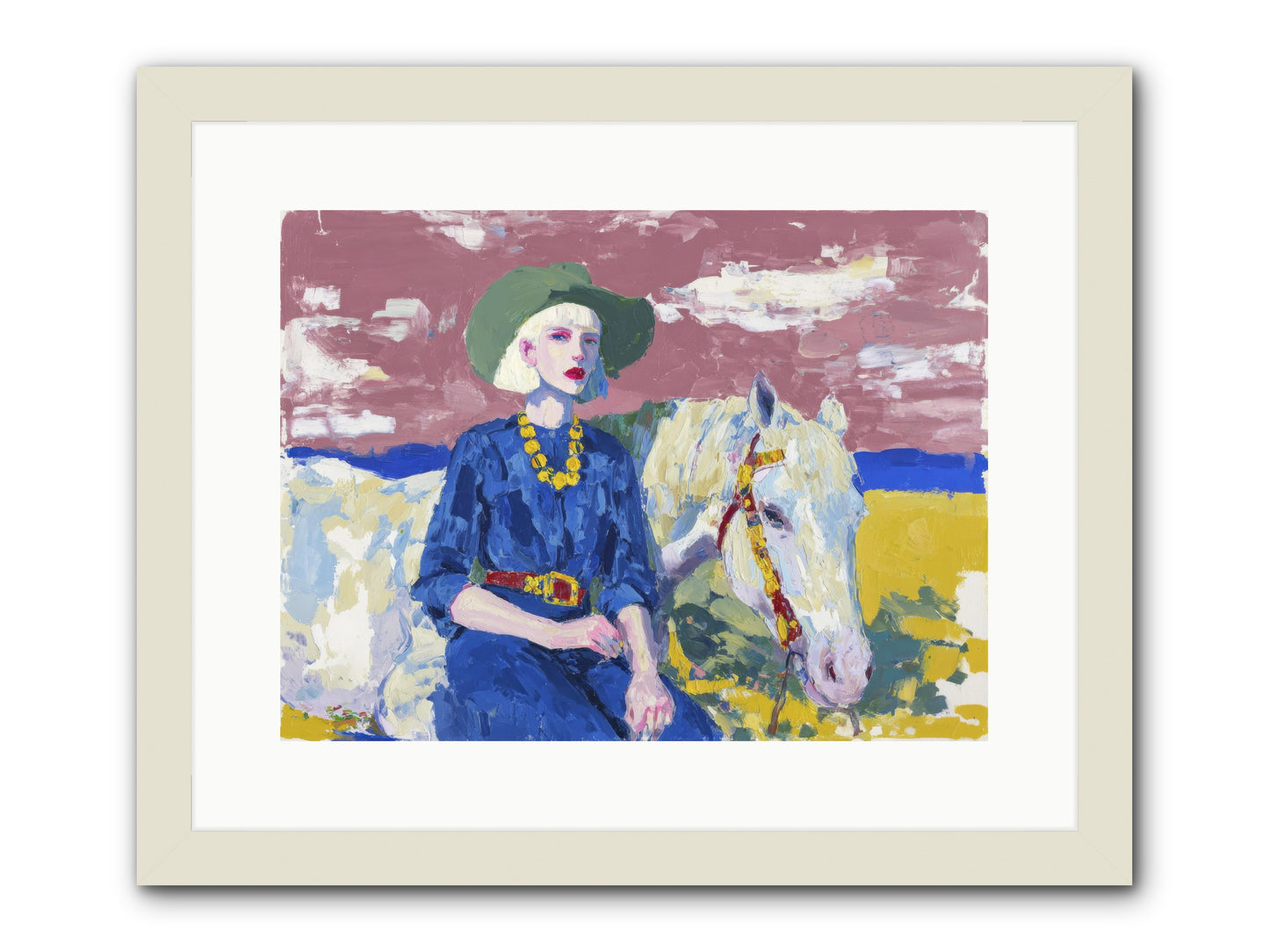Heading West -- Framed Print - White 16x12