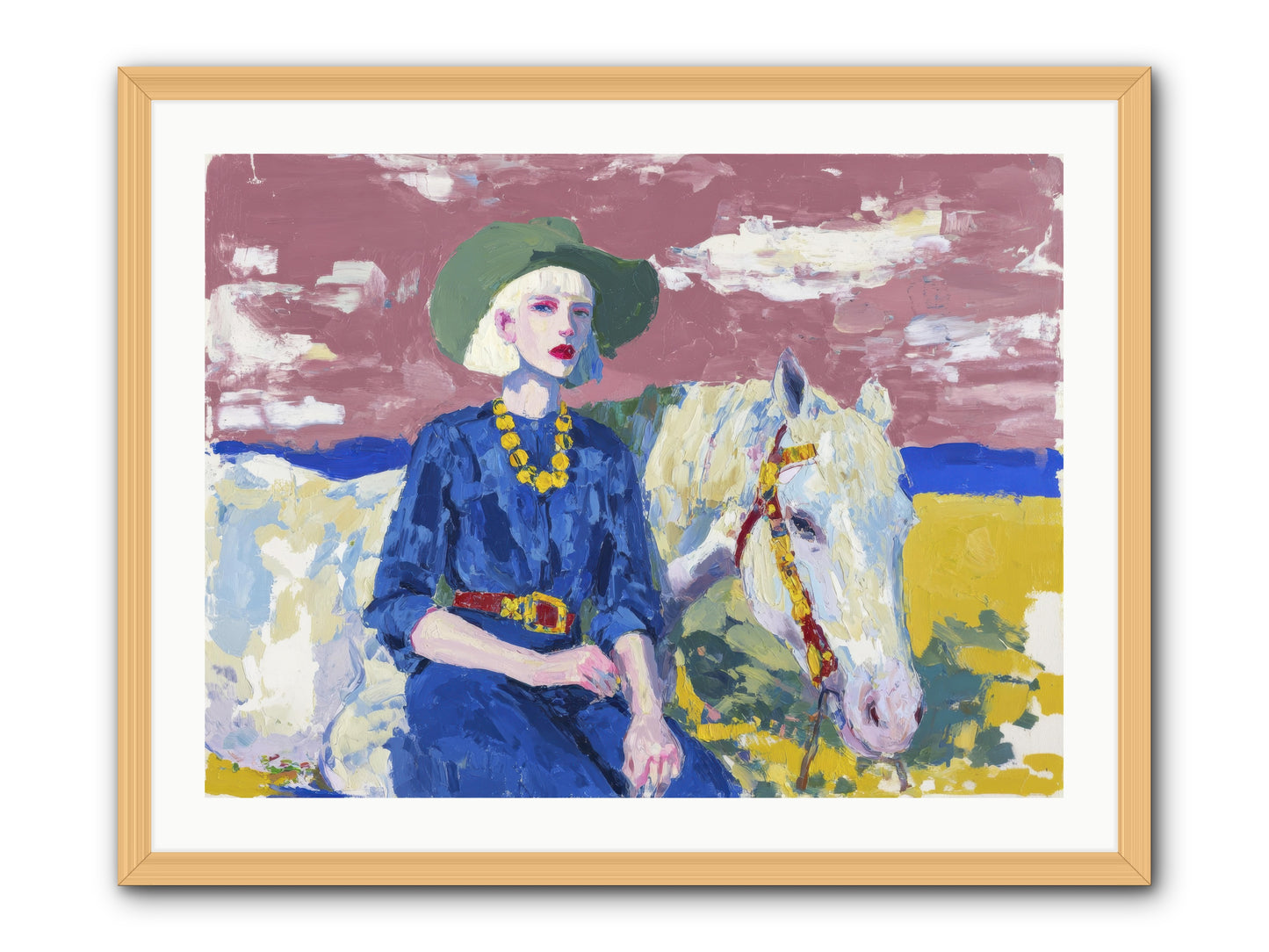 Heading West -- Framed Print - Natural 32x24