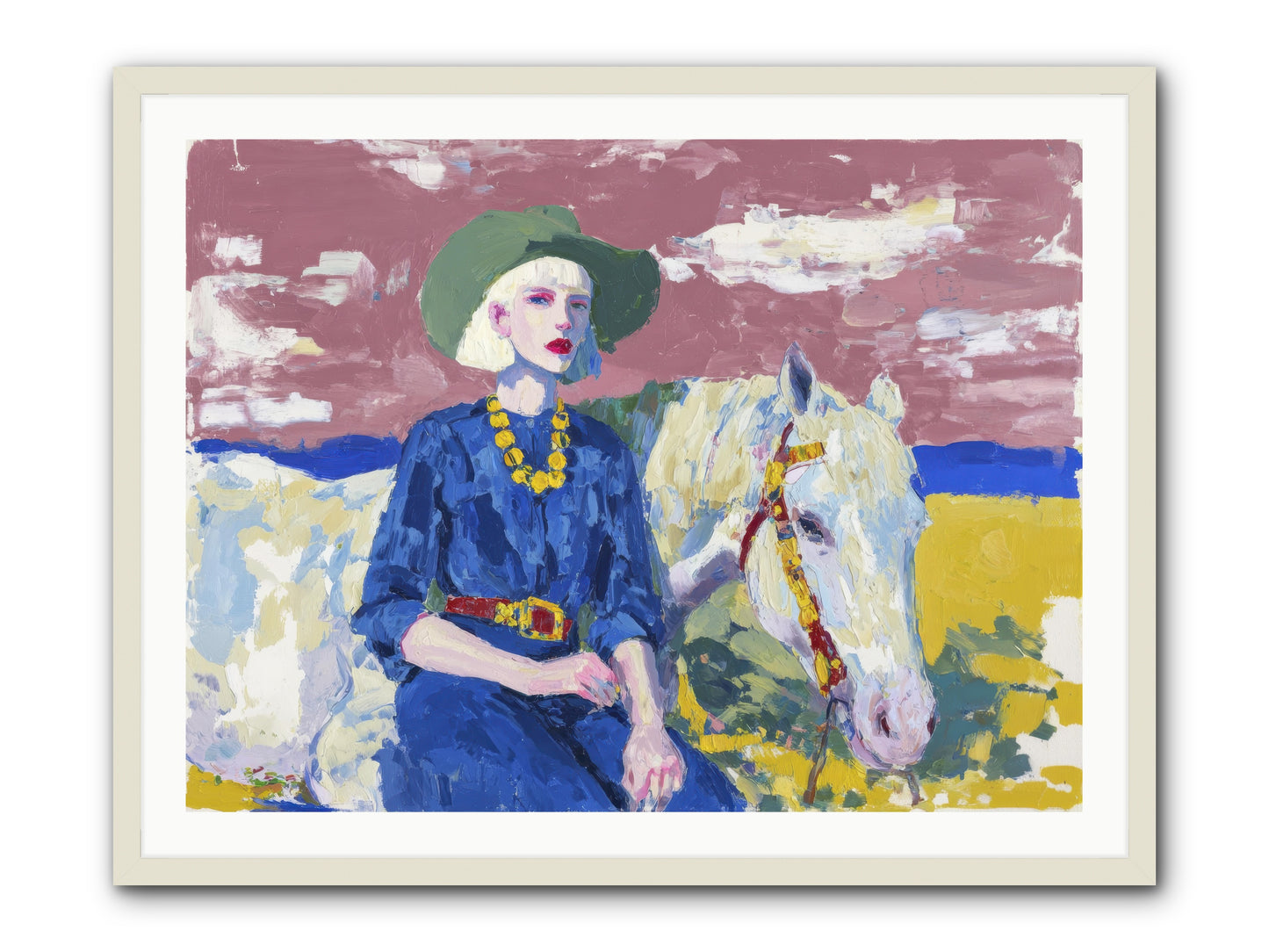 Heading West -- Framed Print - White 40x30
