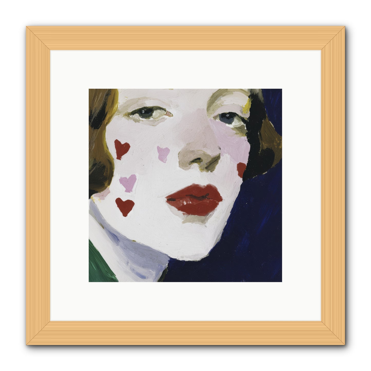 Heartglow -- Framed Print - Natural 10x10