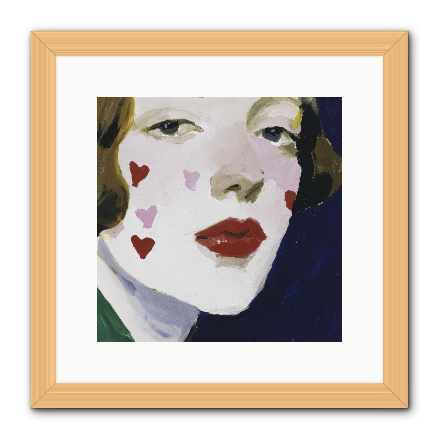 Heartglow -- Framed Print - Natural 12x12