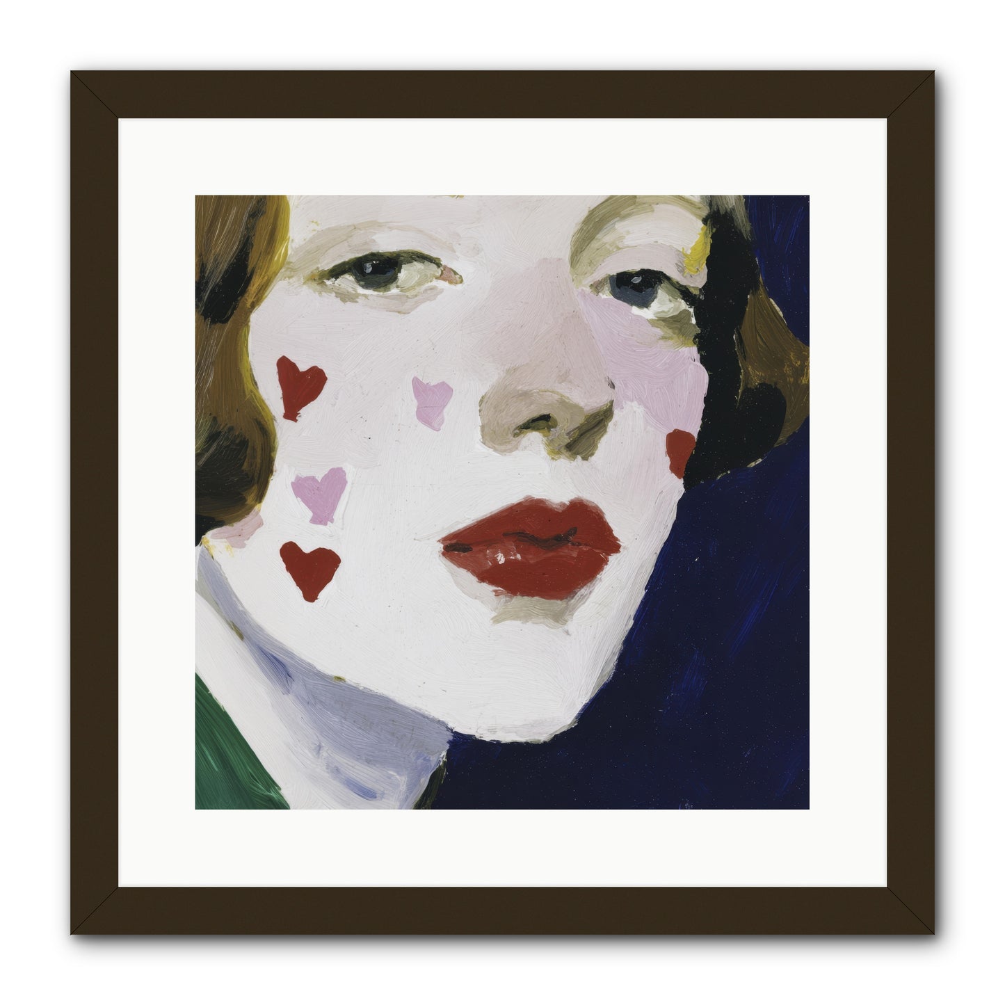 Heartglow -- Framed Print - Black 16x16