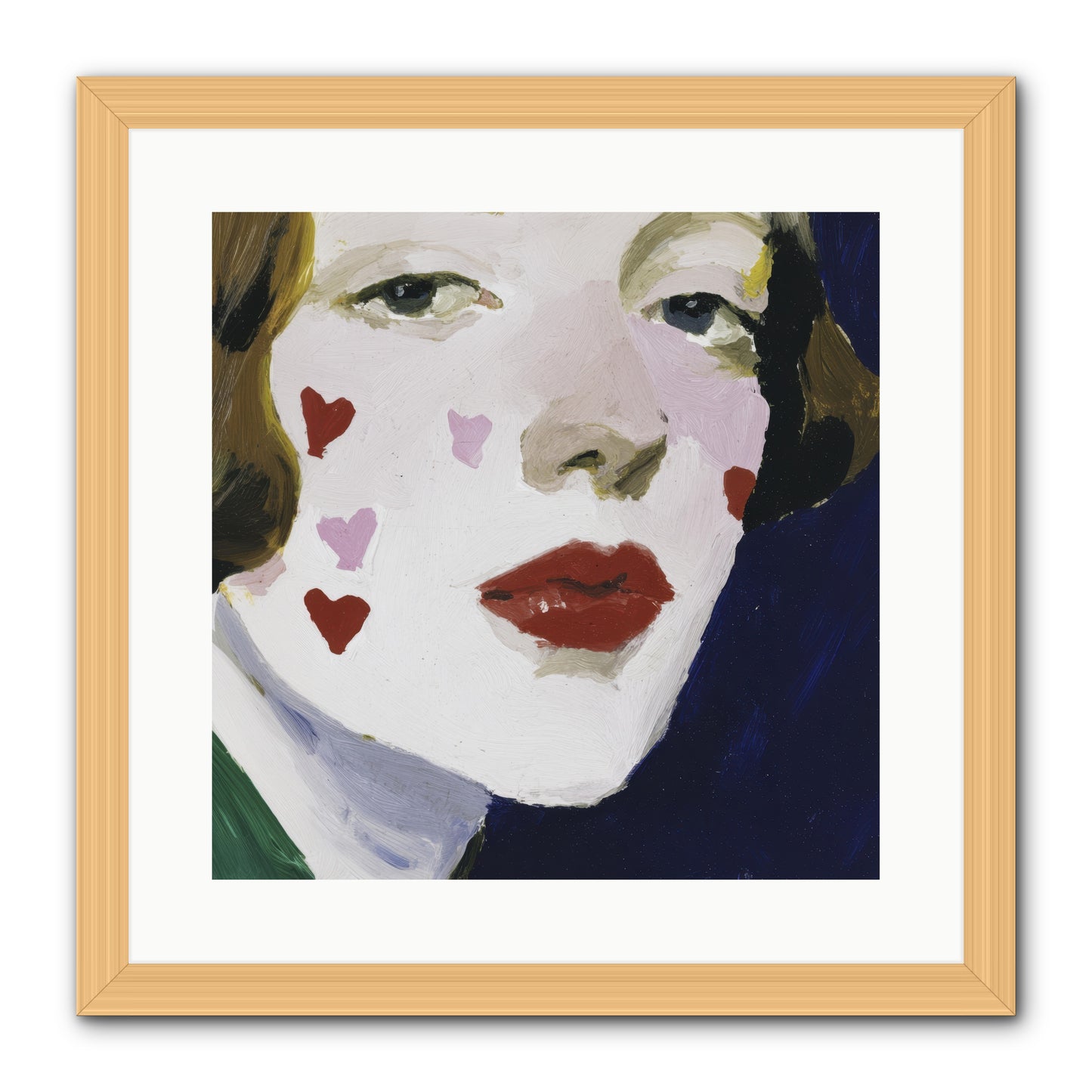 Heartglow -- Framed Print - Natural 16x16