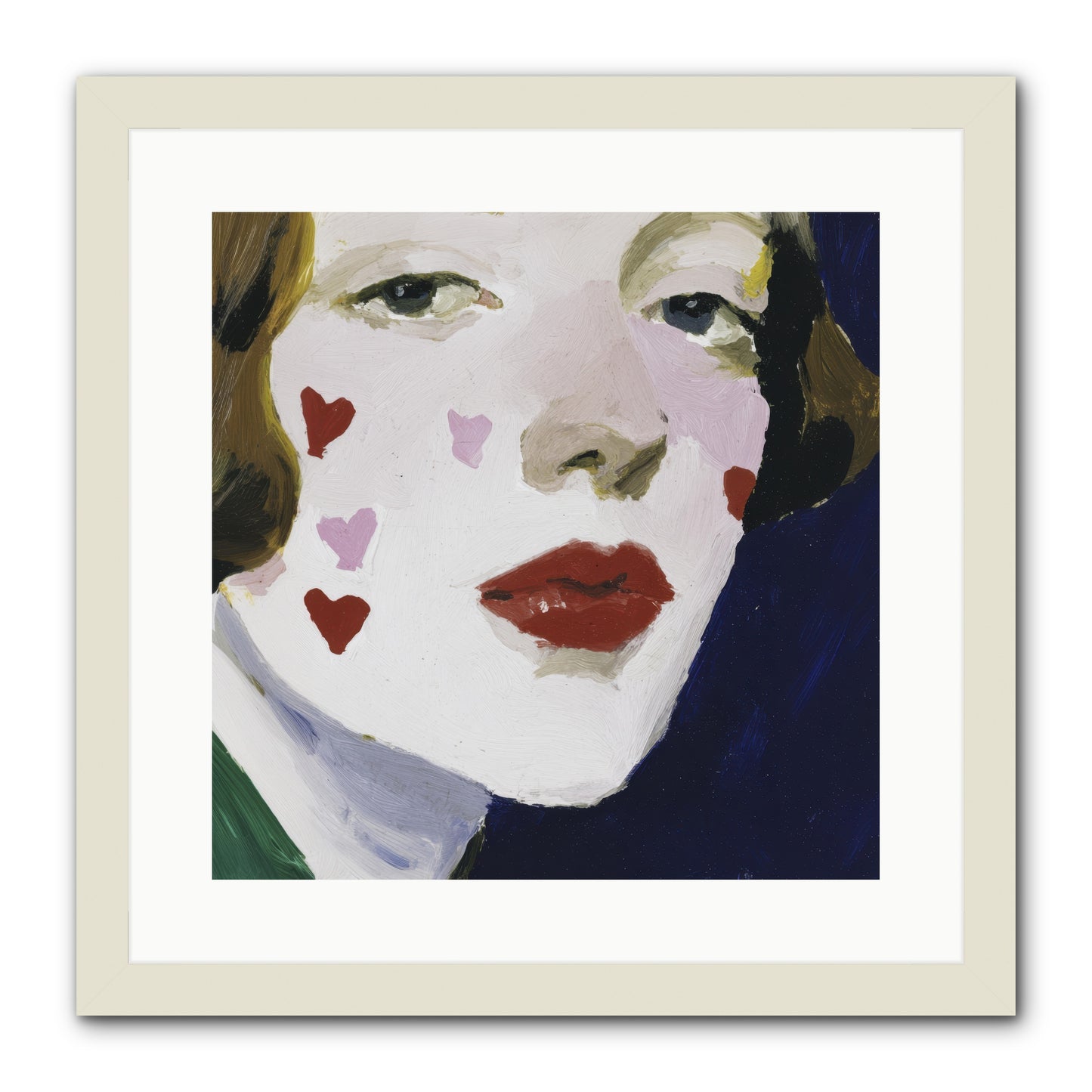 Heartglow -- Framed Print - White 16x16