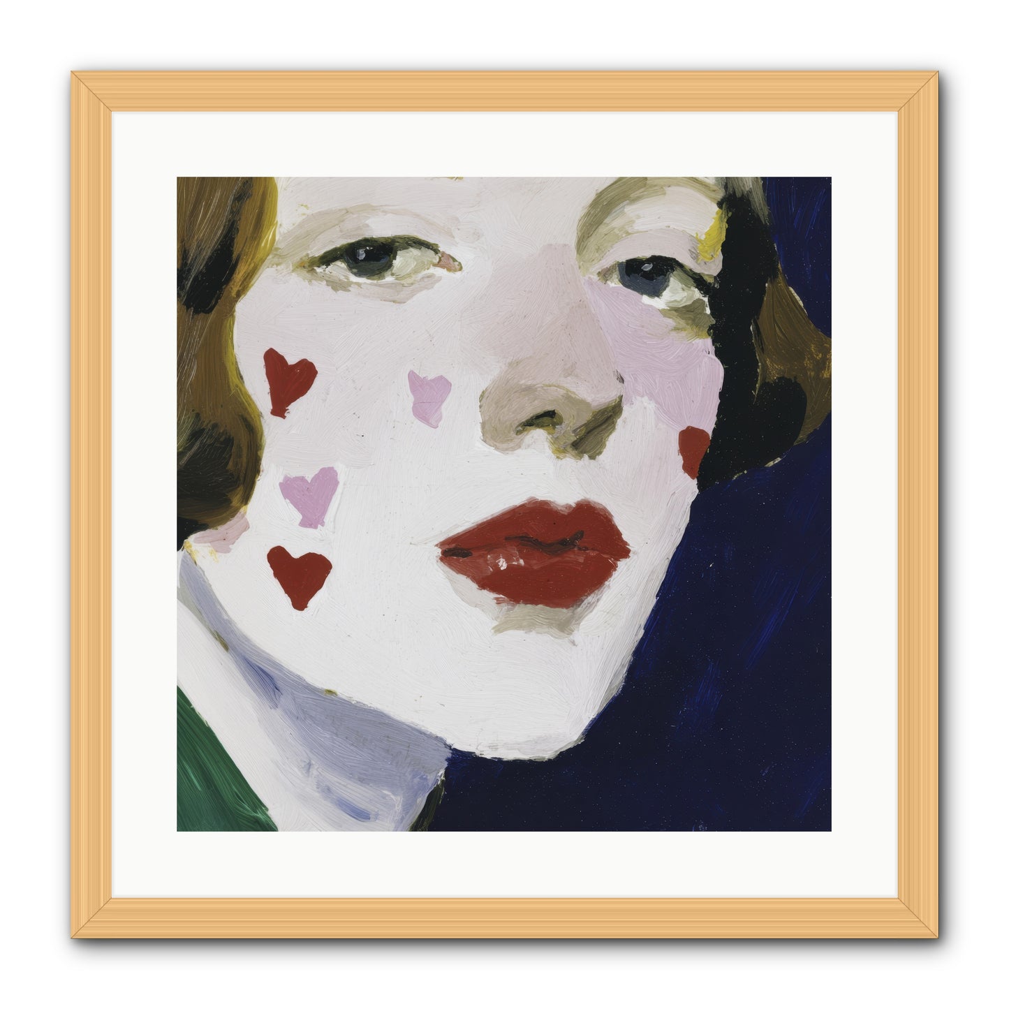 Heartglow -- Framed Print - Natural 20x20