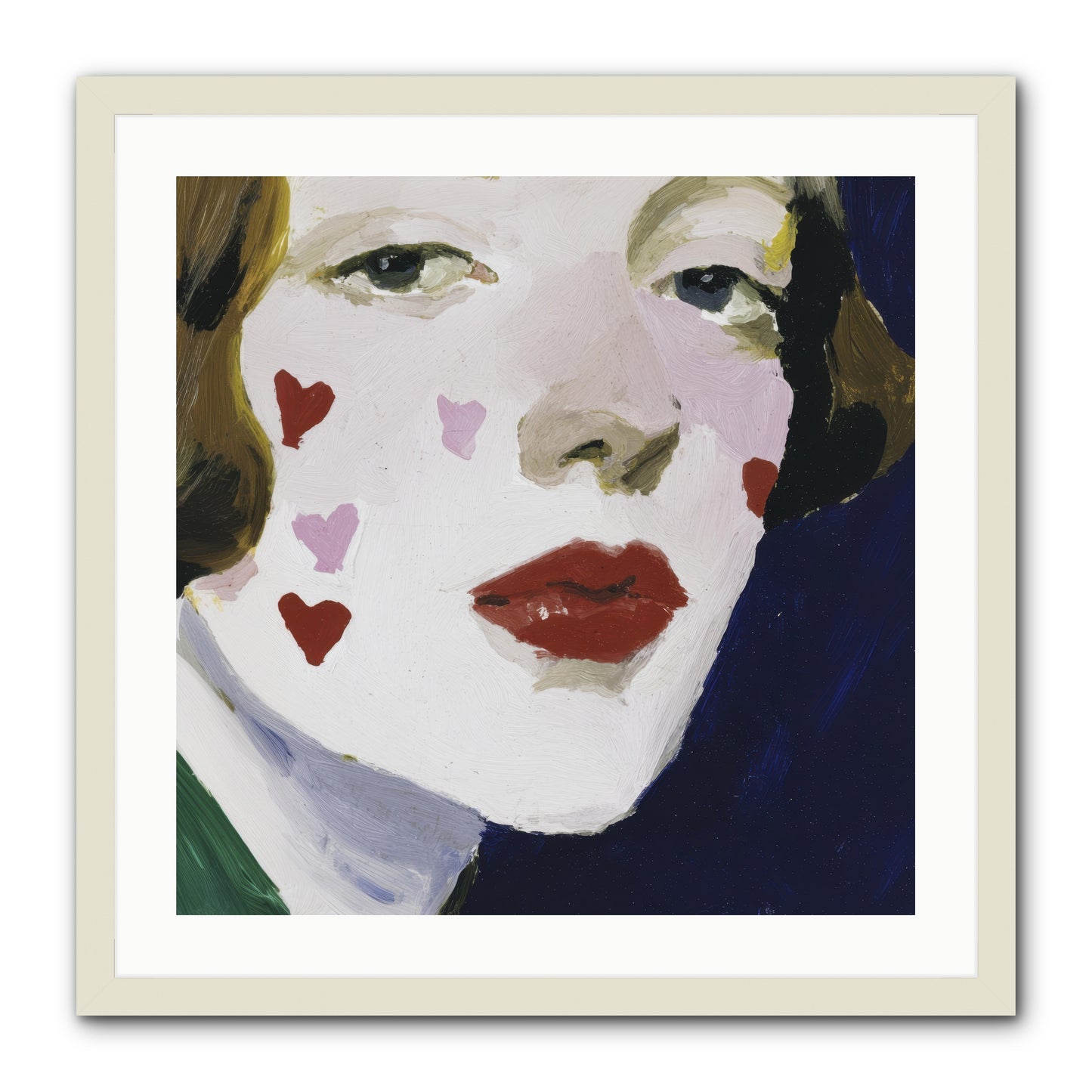 Heartglow -- Framed Print - White 24x24