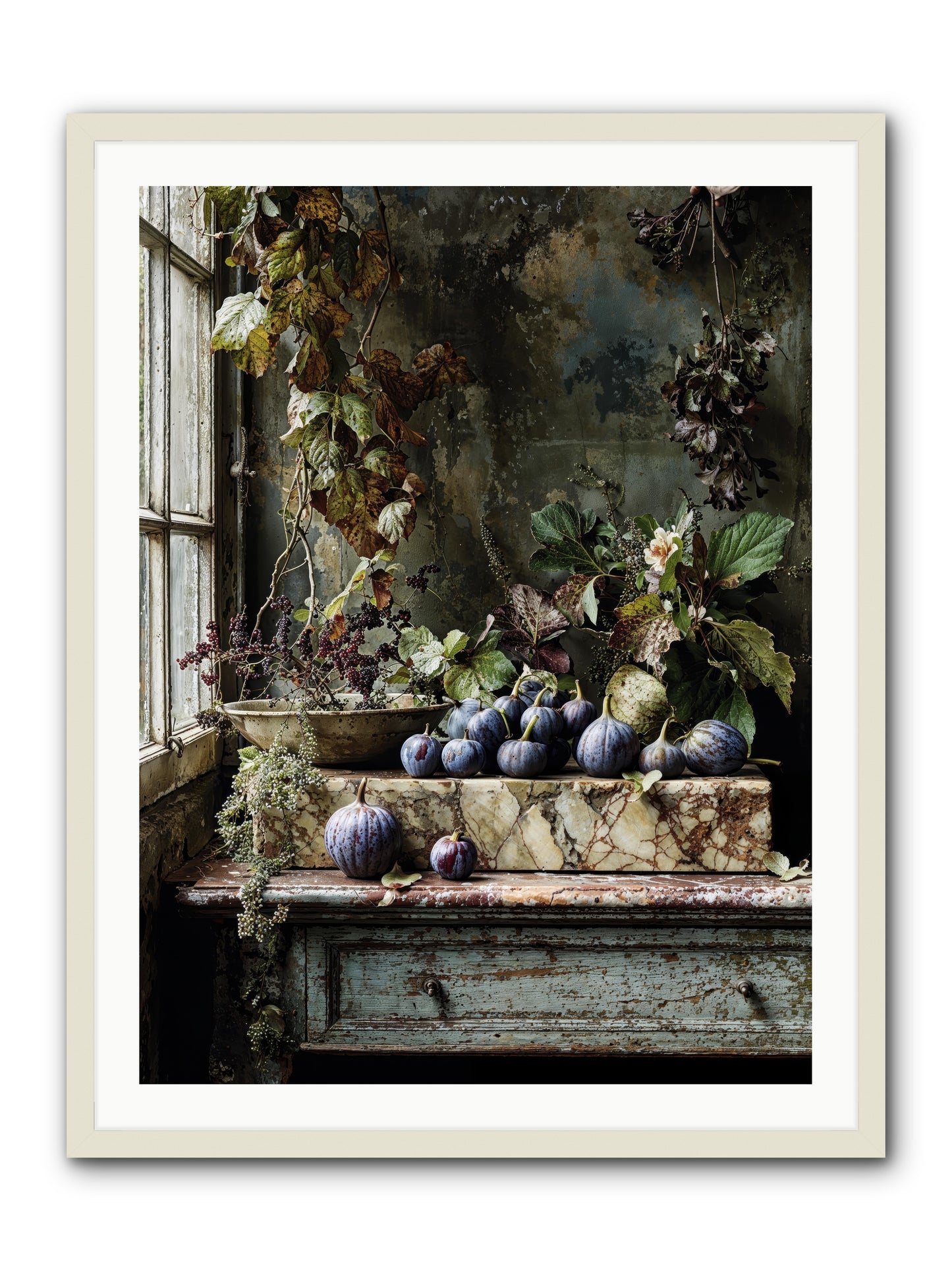 Hearthgrown -- Framed Print - White 30x40