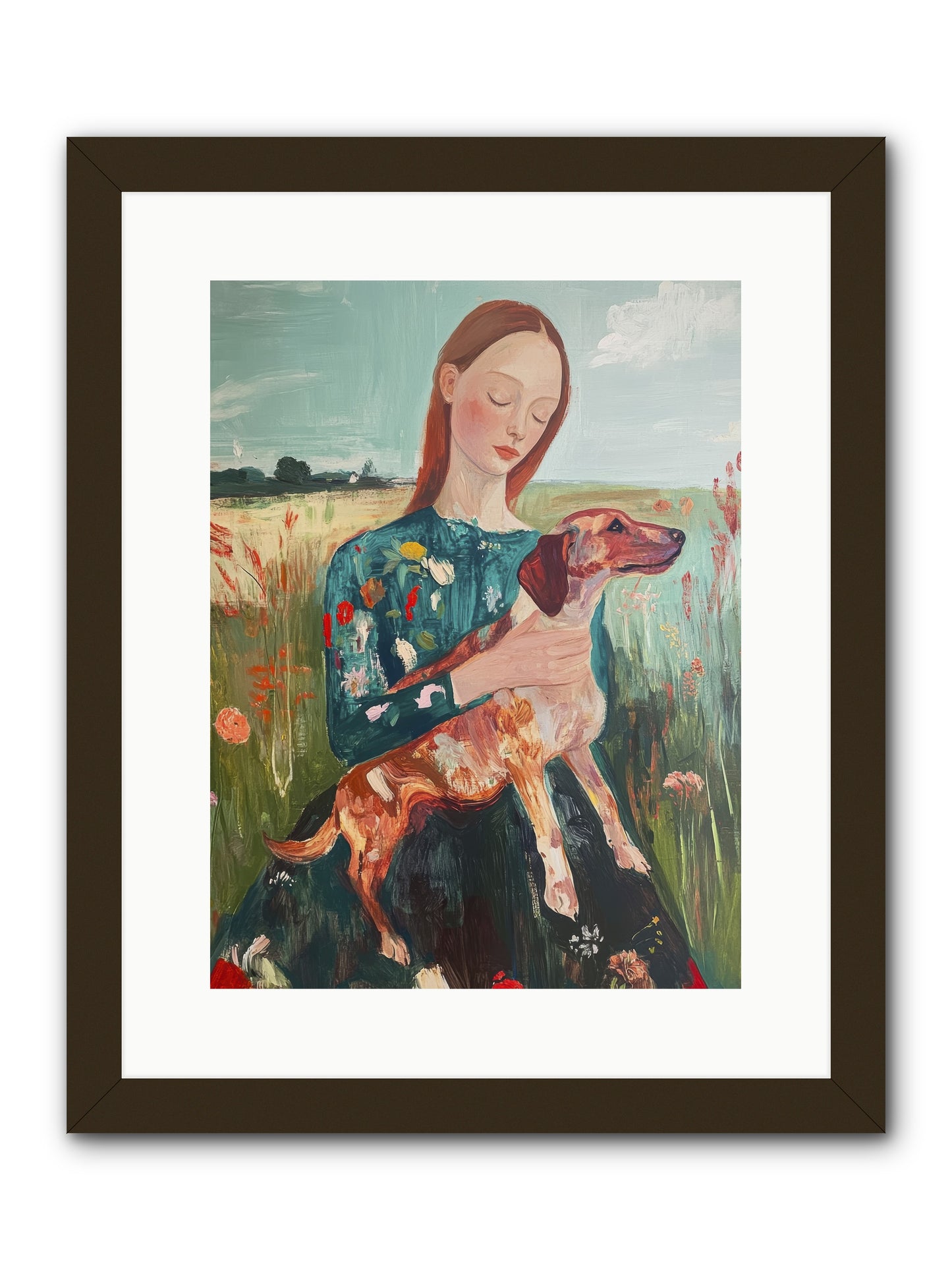 Heart's Dearest Friend -- Framed Print - Black 12x16
