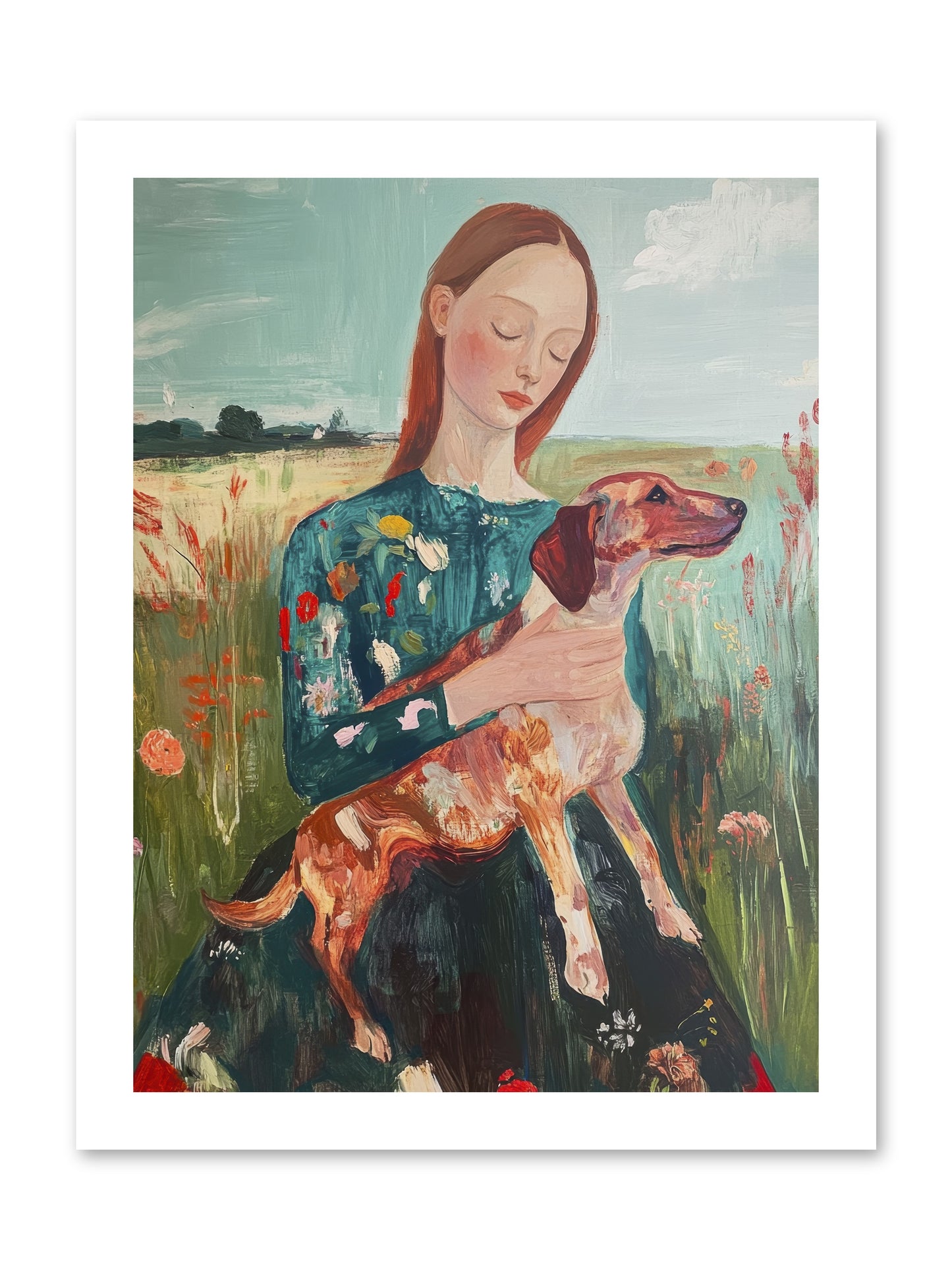 Heart's Dearest Friend -- Loose Canvas Print 12x16