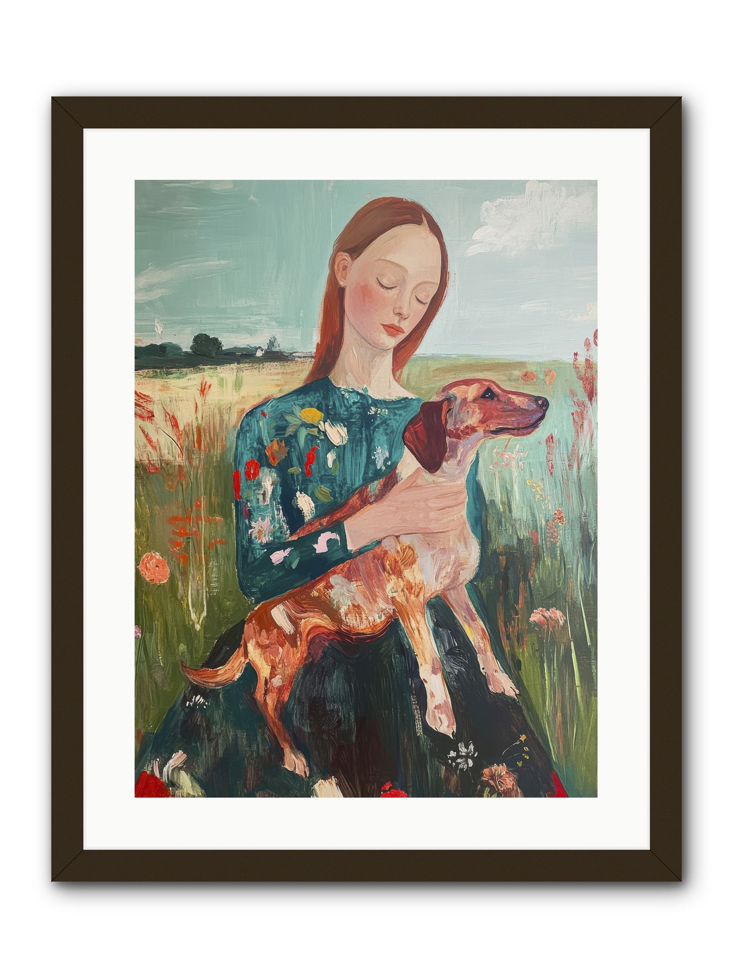 Heart's Dearest Friend -- Framed Print - Black 18x24