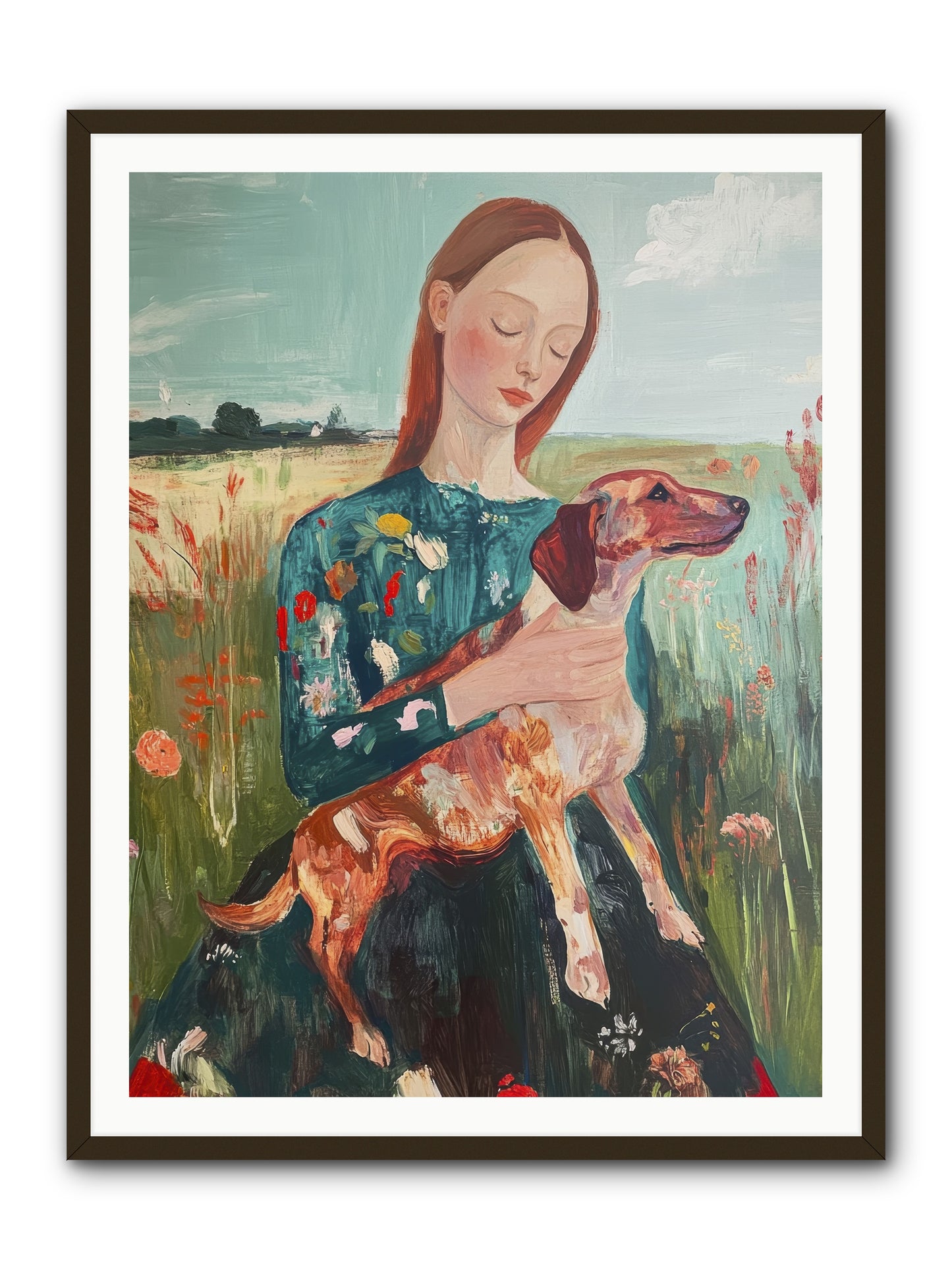 Heart's Dearest Friend -- Framed Print - Black 36x48