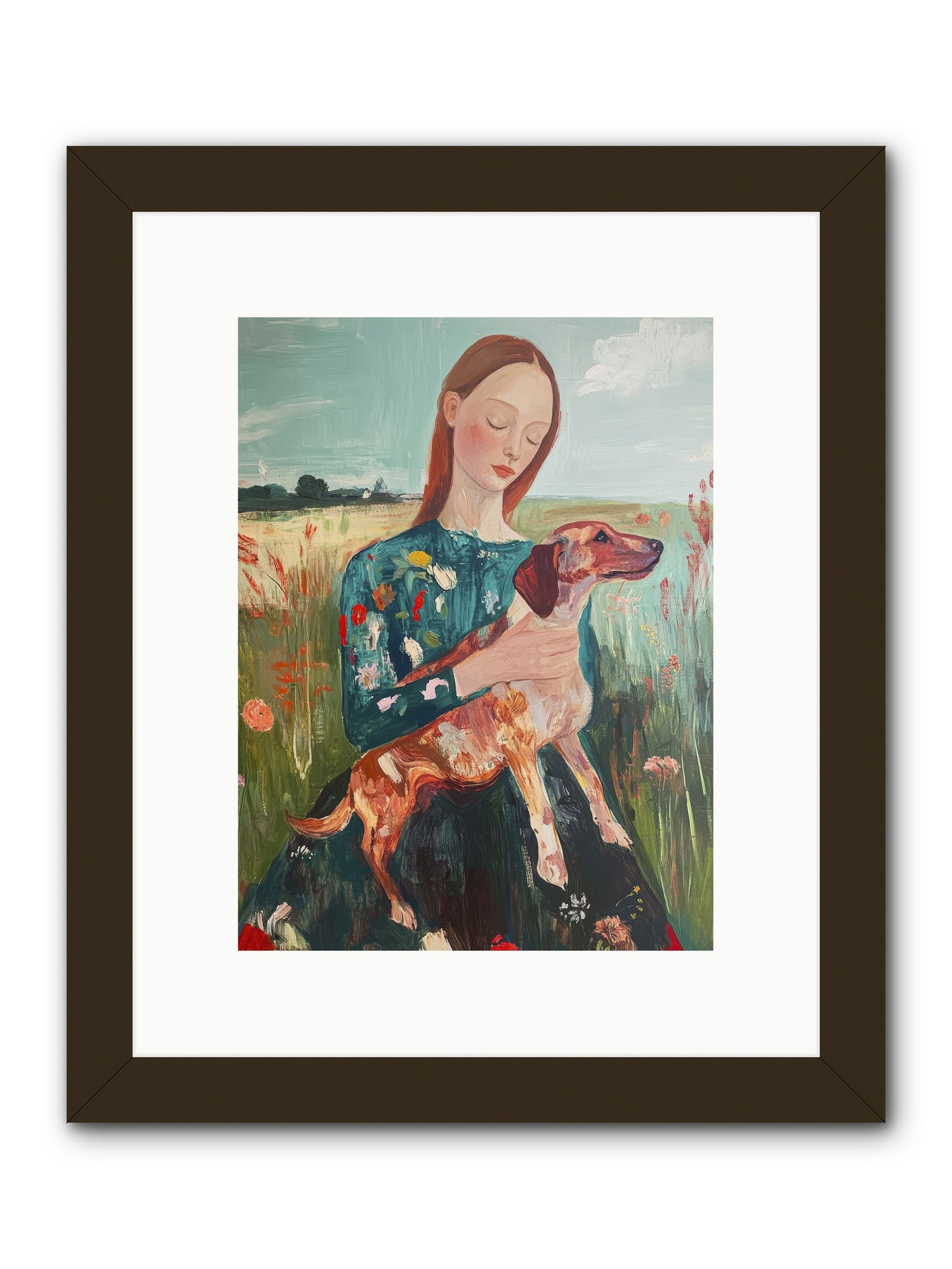 Heart's Dearest Friend -- Framed Print - Black 9x12