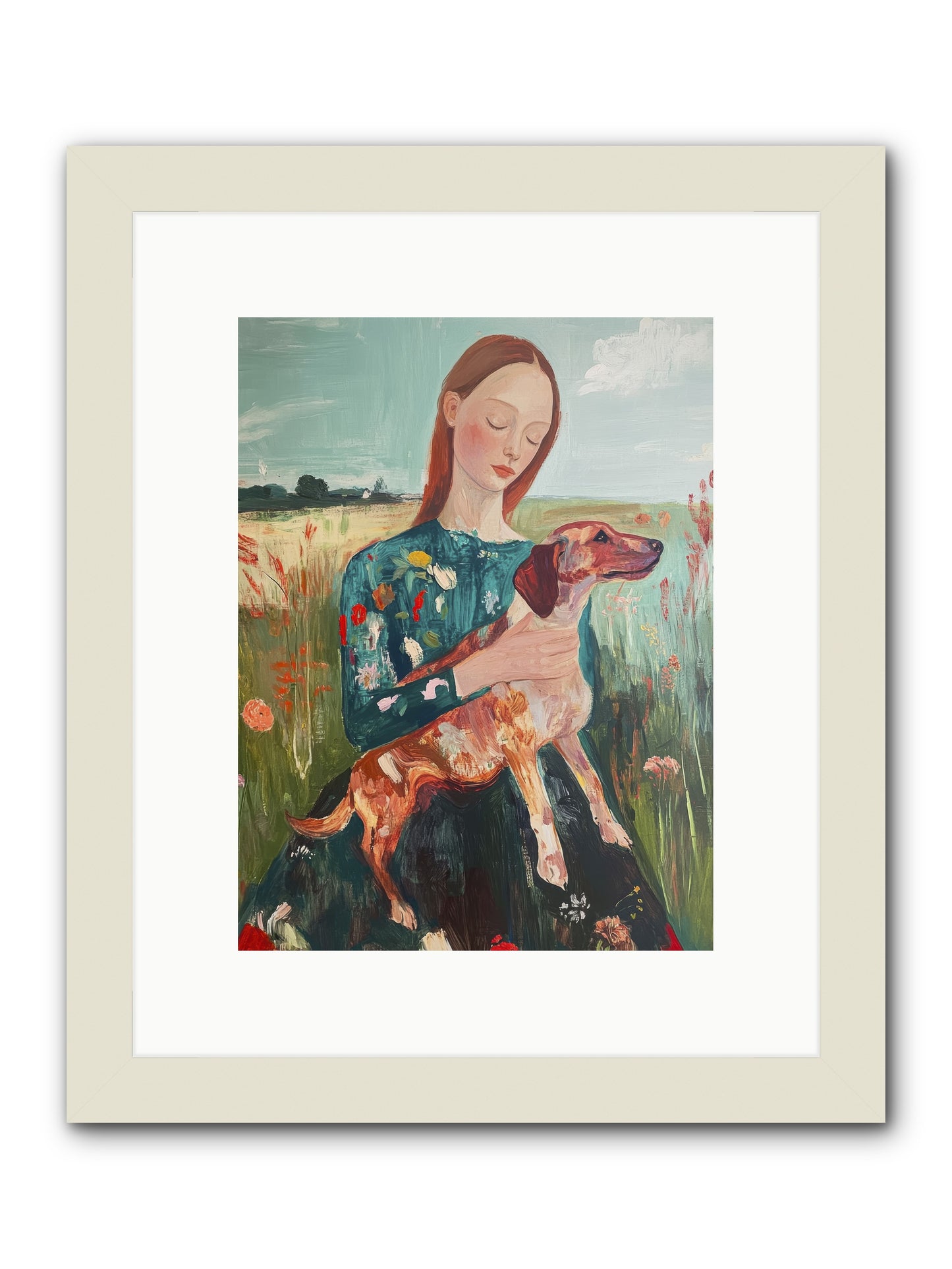 Heart's Dearest Friend -- Framed Print - White 9x12
