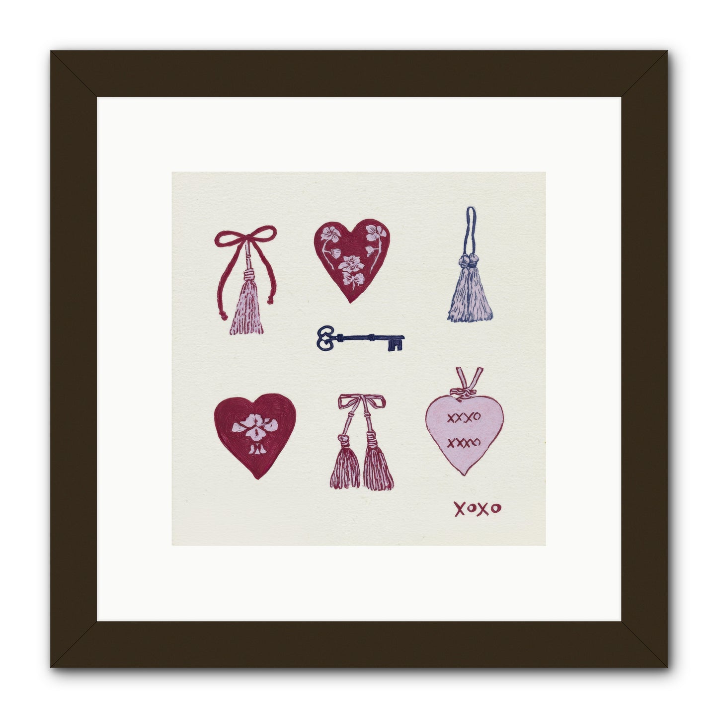 Hearts Find Their Home -- Framed Print - Black 10x10