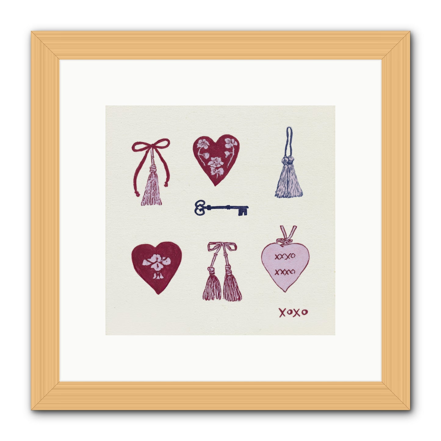 Hearts Find Their Home -- Framed Print - Natural 10x10