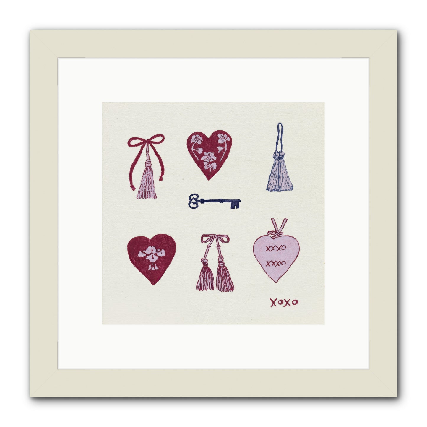 Hearts Find Their Home -- Framed Print - White 10x10