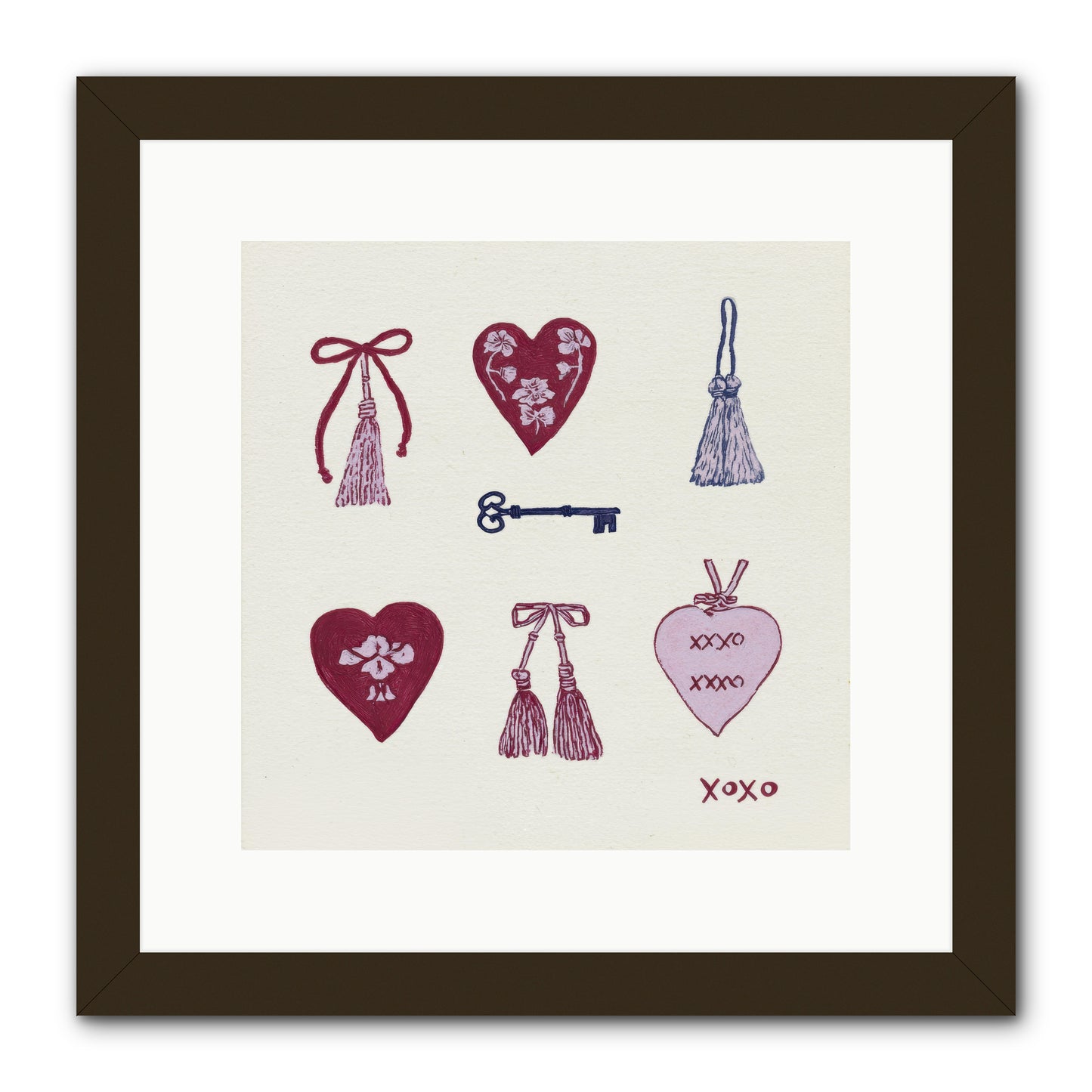 Hearts Find Their Home -- Framed Print - Black 12x12
