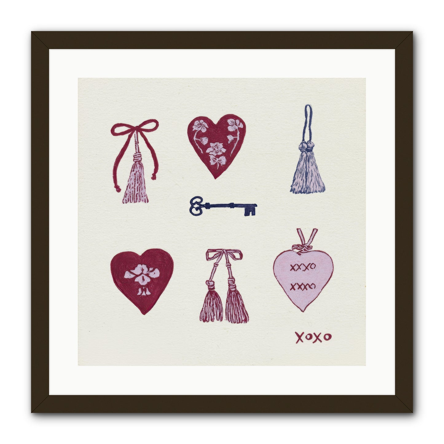 Hearts Find Their Home -- Framed Print - Black 20x20