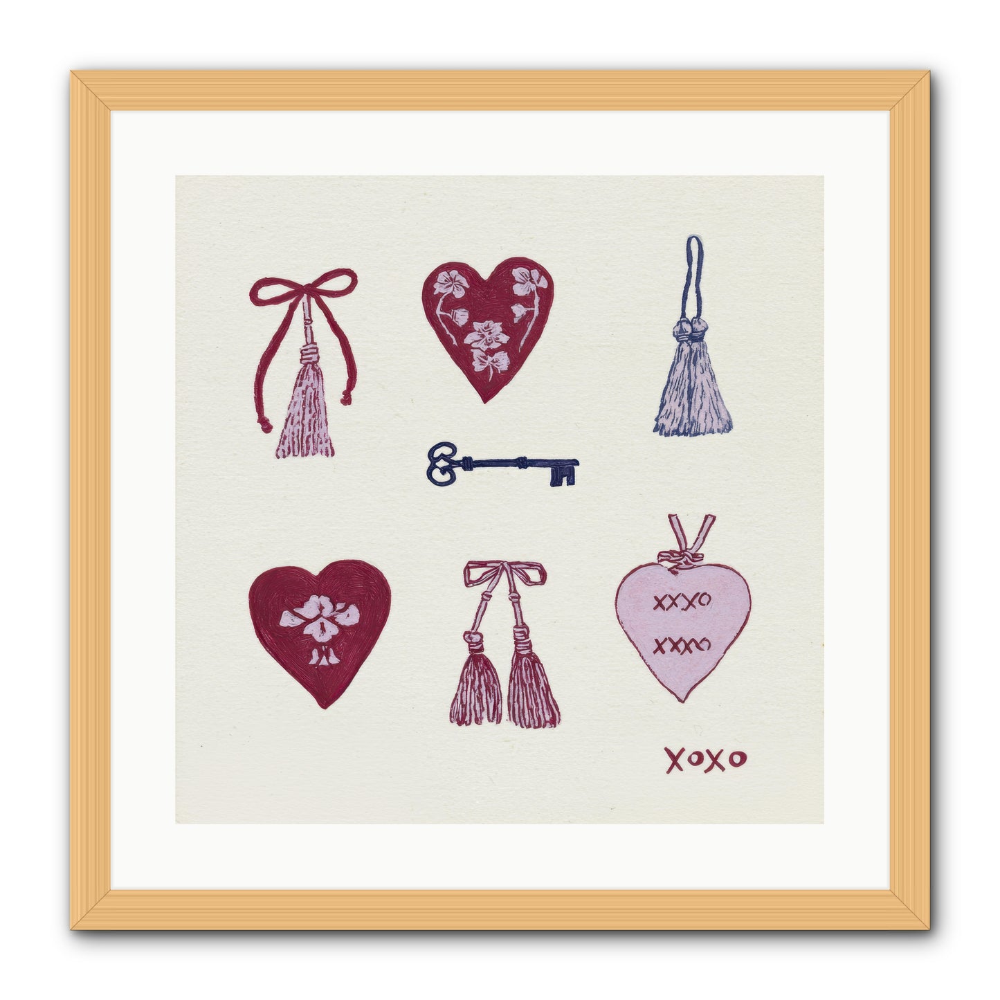 Hearts Find Their Home -- Framed Print - Natural 20x20