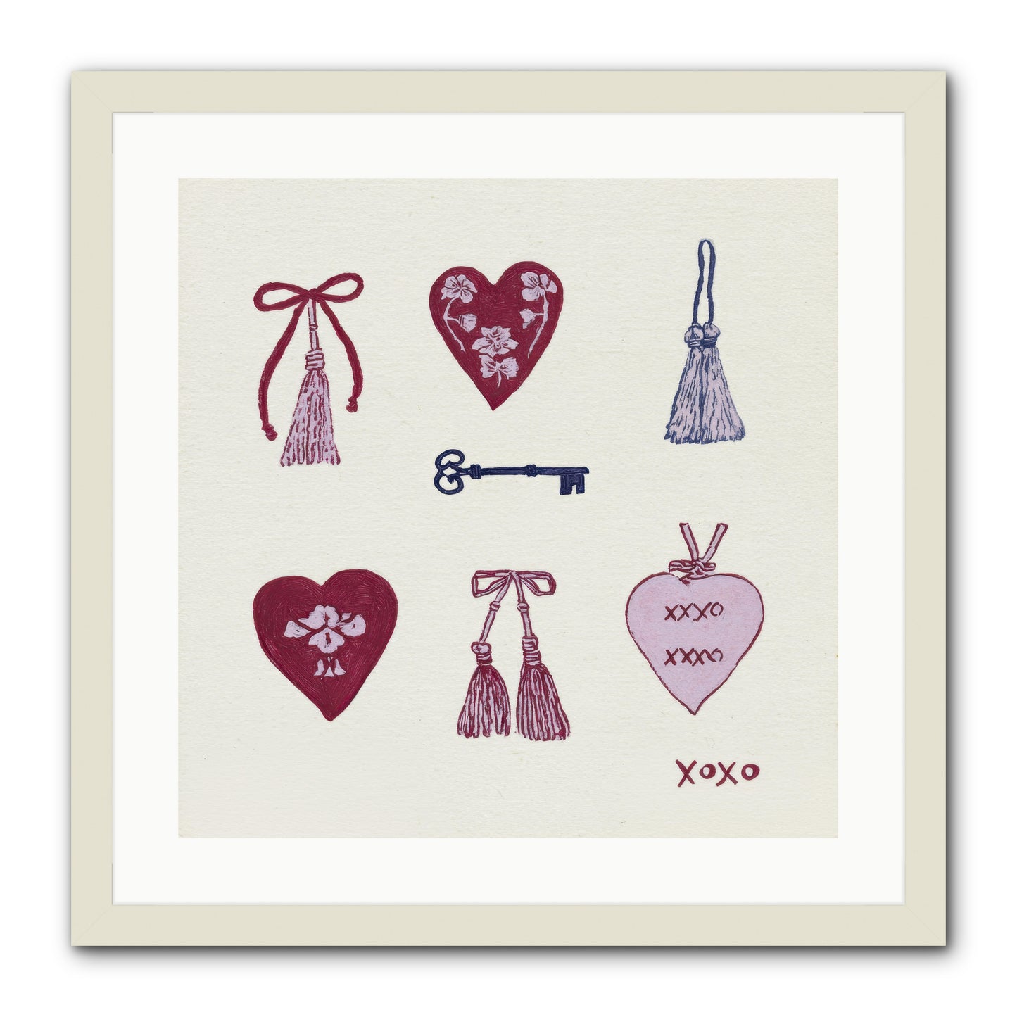 Hearts Find Their Home -- Framed Print - White 20x20