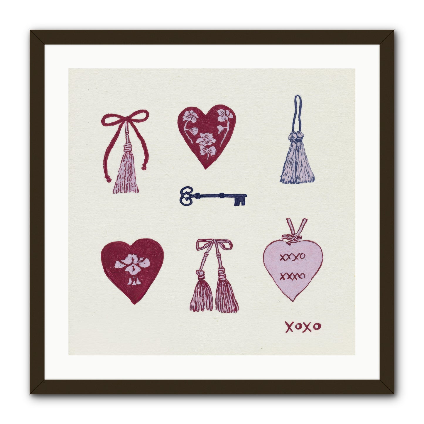 Hearts Find Their Home -- Framed Print - Black 24x24