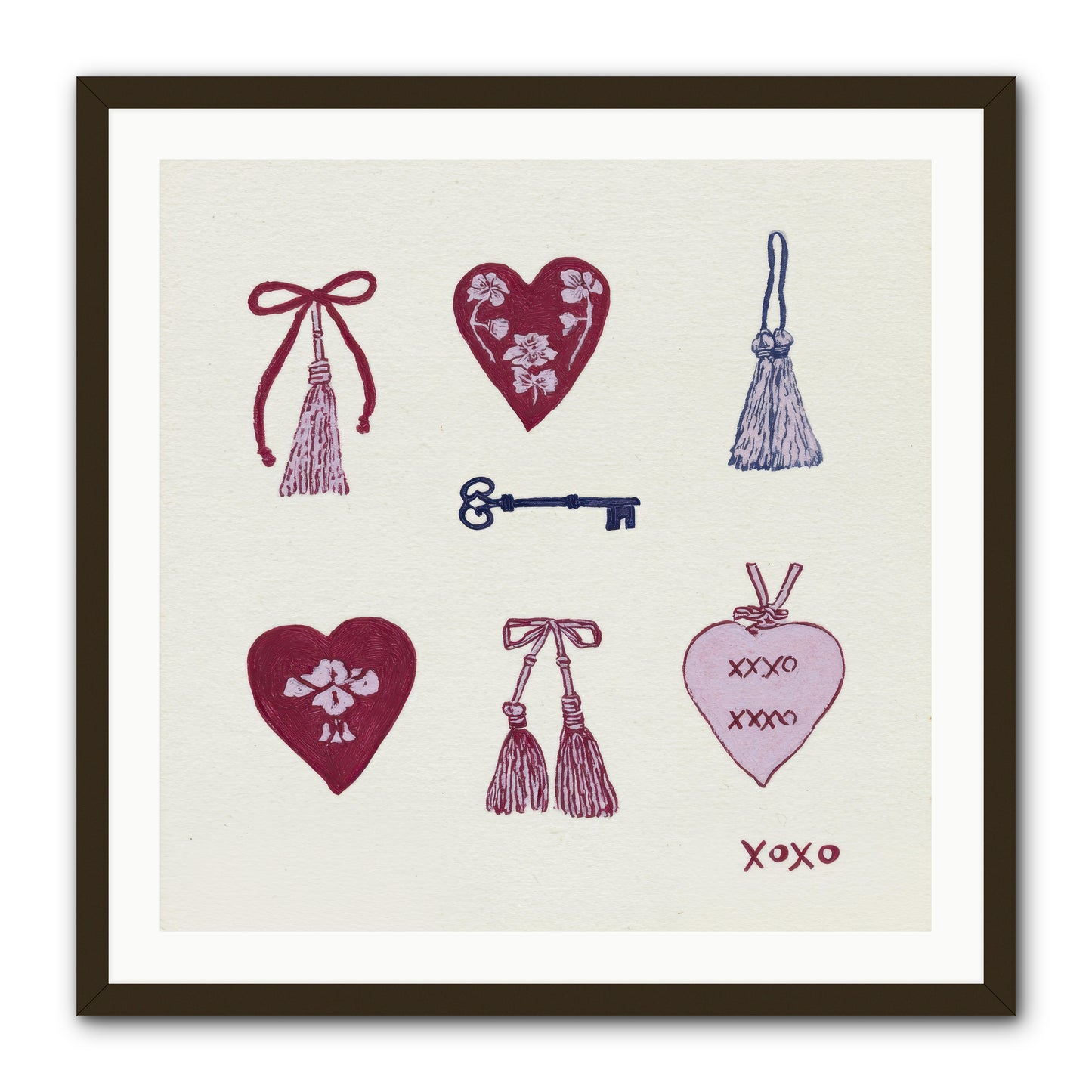 Hearts Find Their Home -- Framed Print - Black 30x30