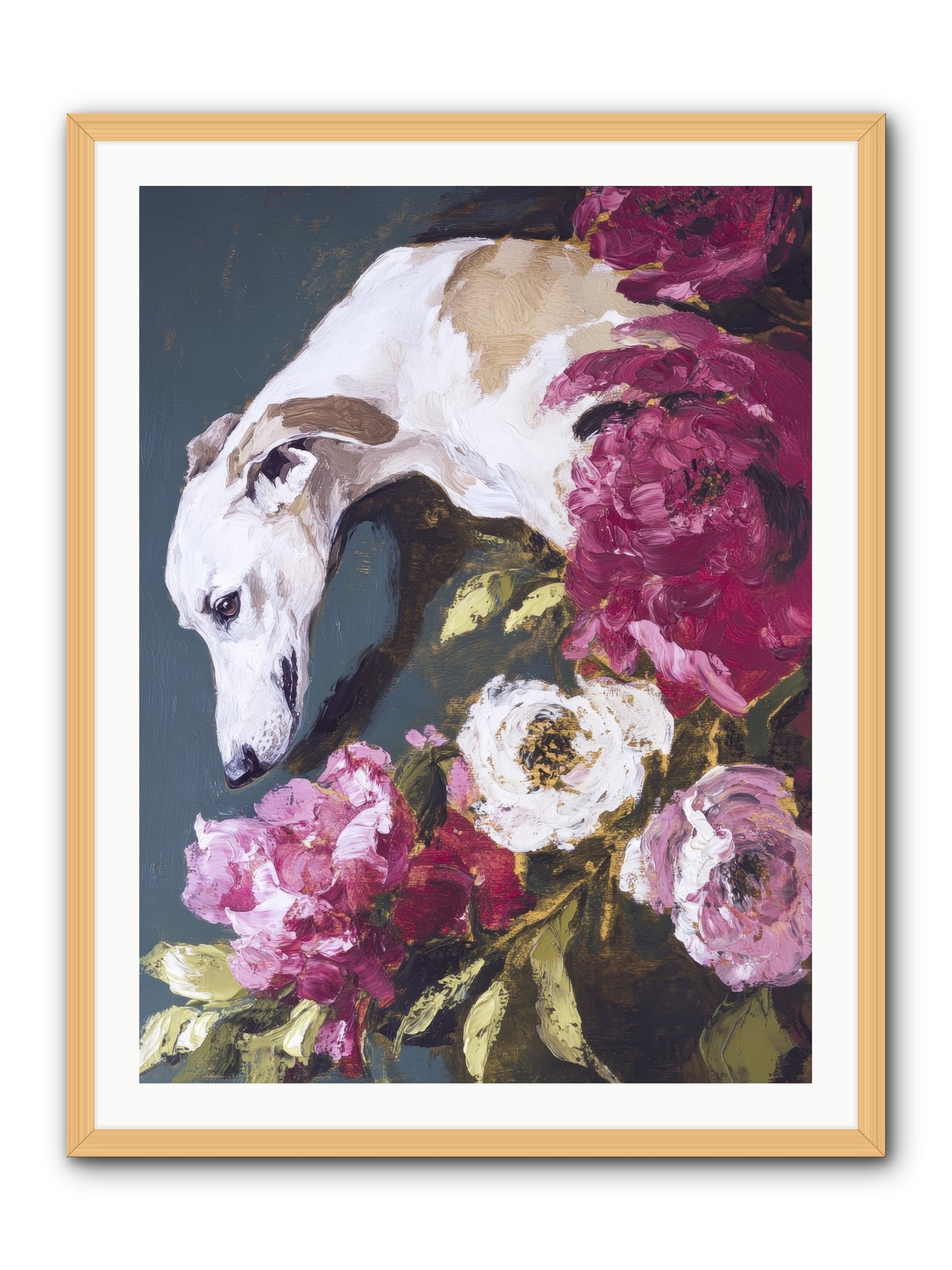 Heart's Gentle Keeper -- Framed Print - Natural 30x40