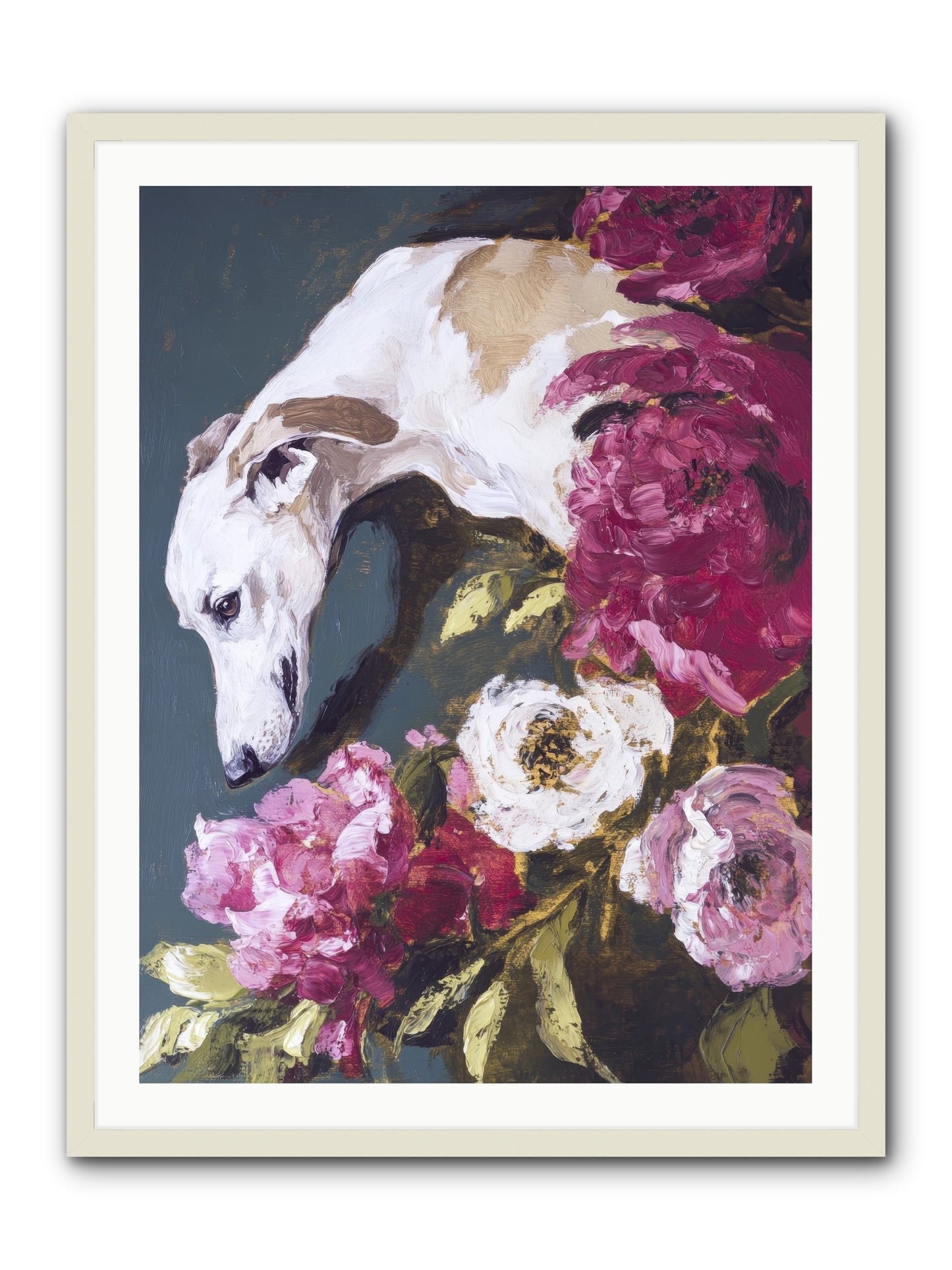 Heart's Gentle Keeper -- Framed Print - White 30x40
