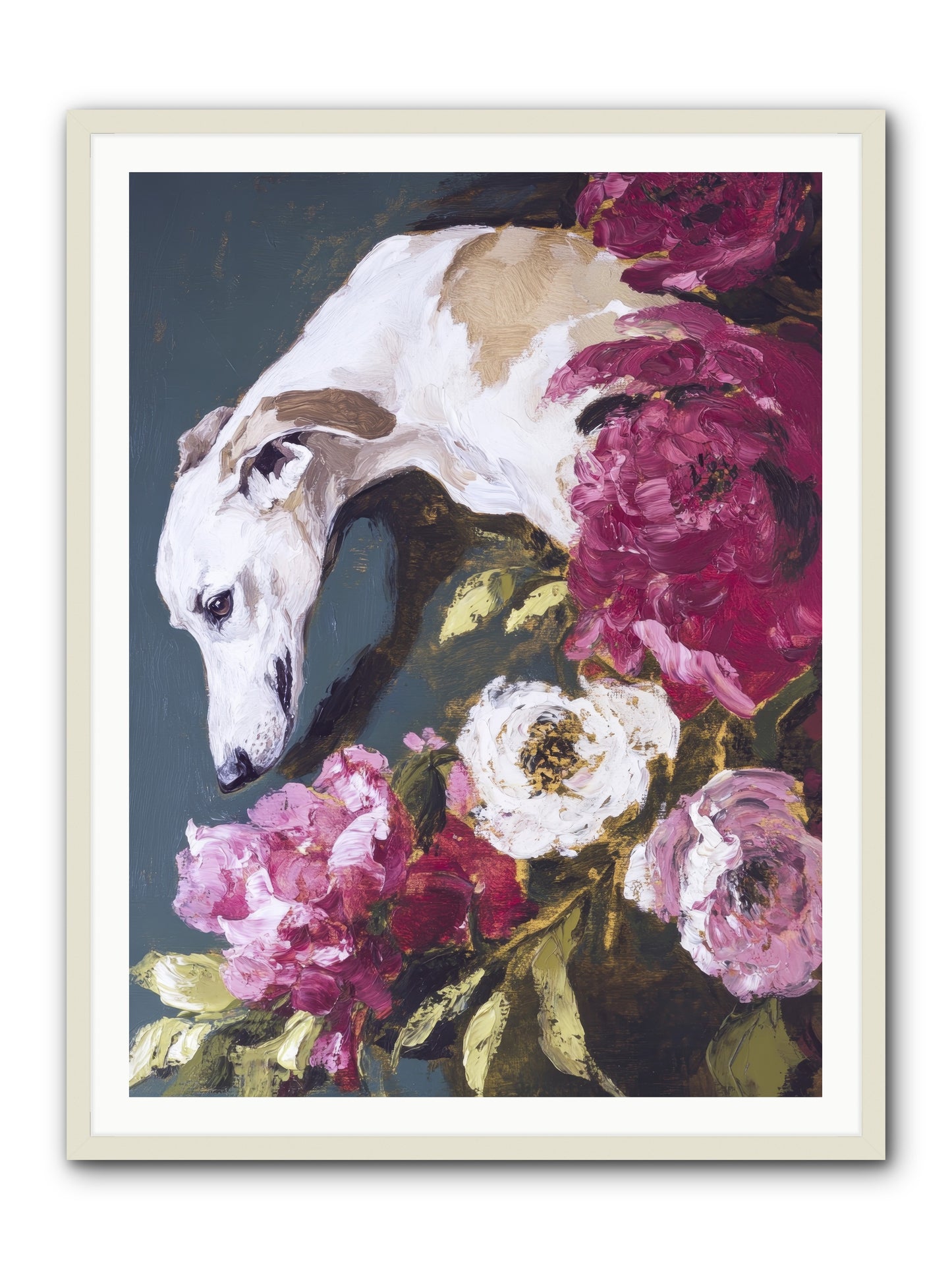 Heart's Gentle Keeper -- Framed Print - White 36x48