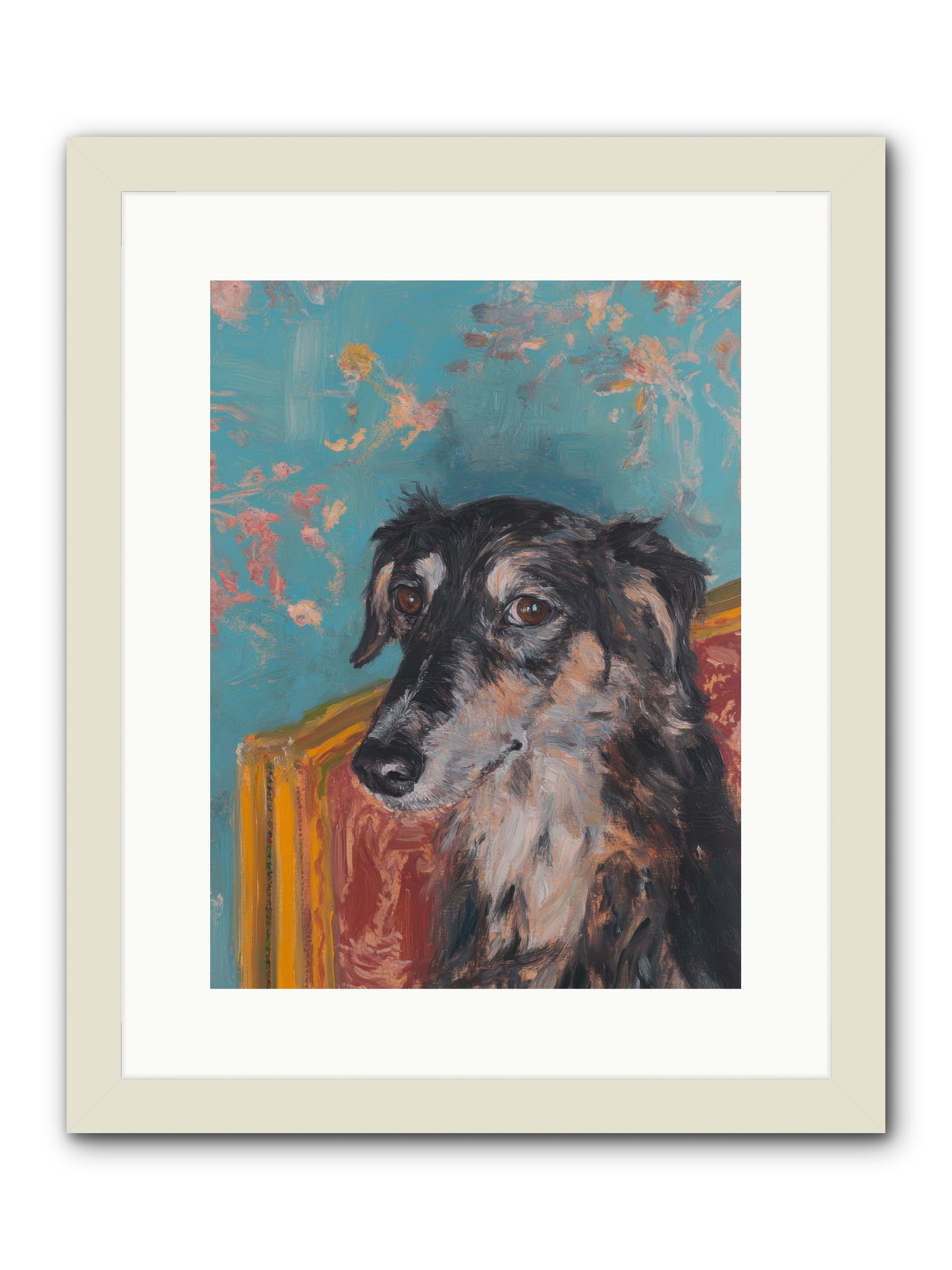 Heart's Protector -- Framed Print - White 12x16