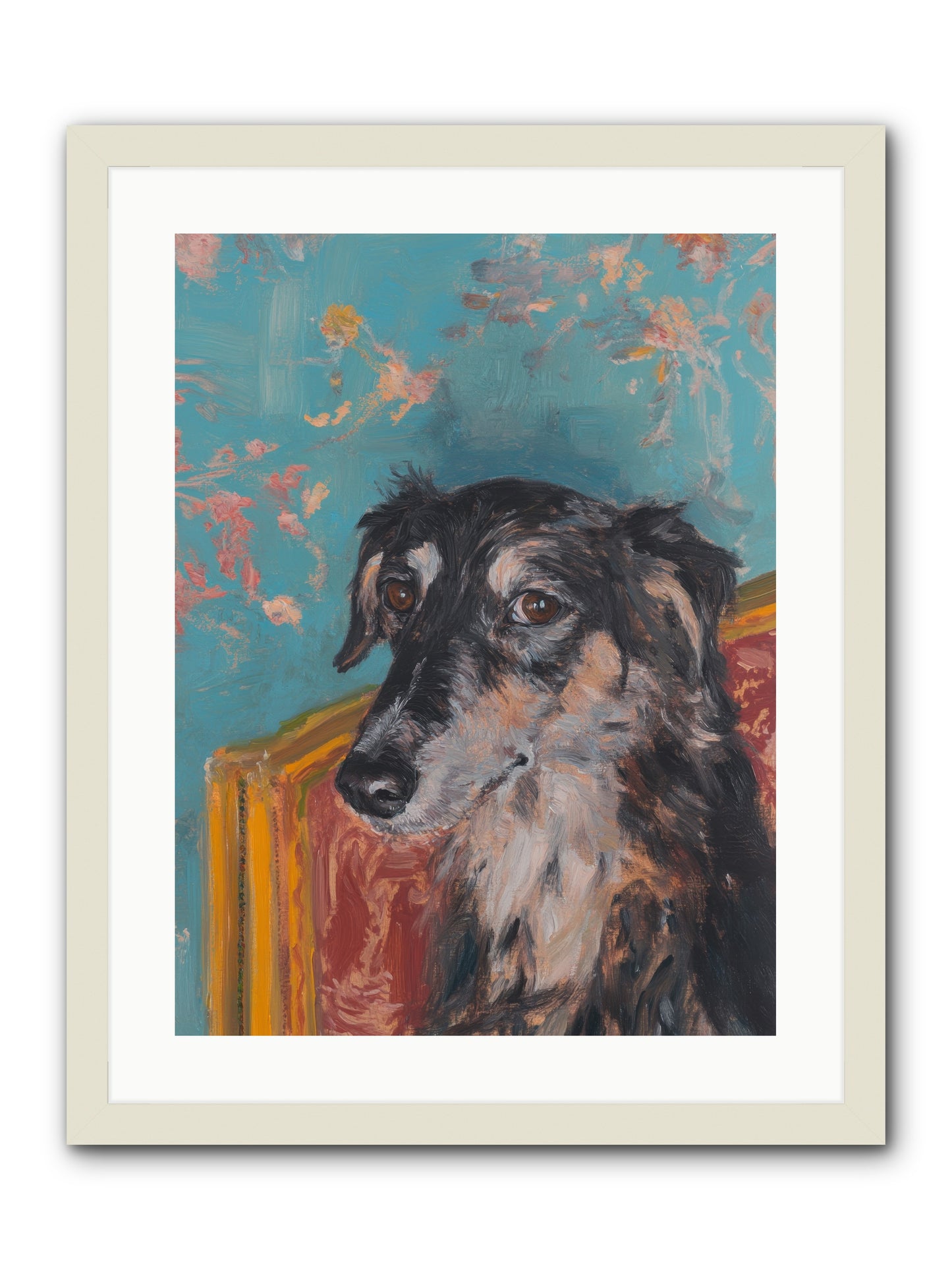 Heart's Protector -- Framed Print - White 18x24