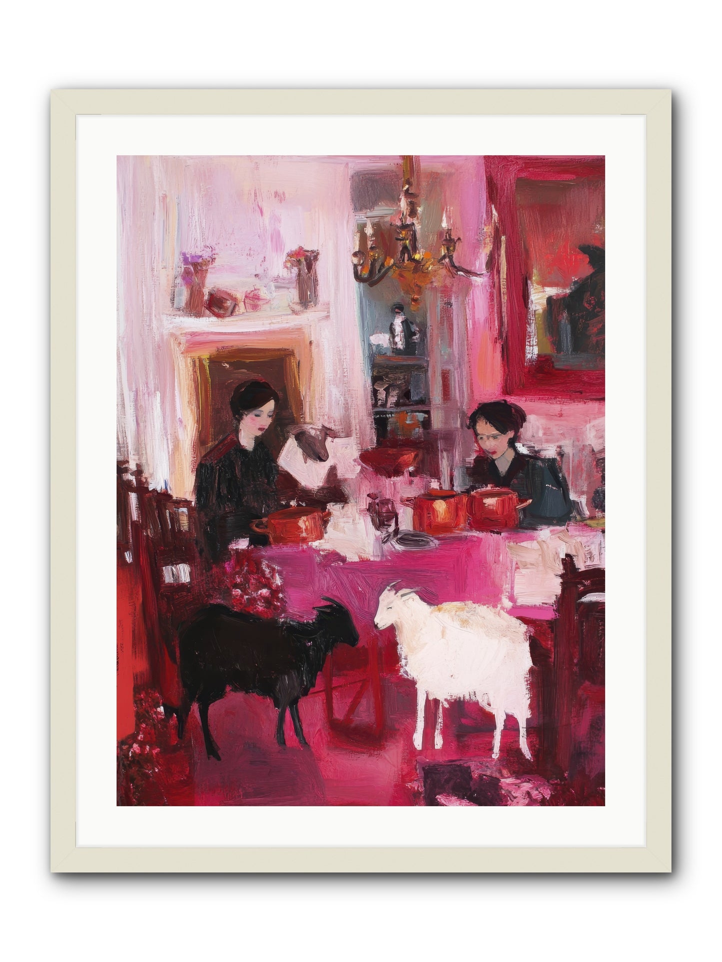 Hearts That Dance -- Framed Print - White 24x32