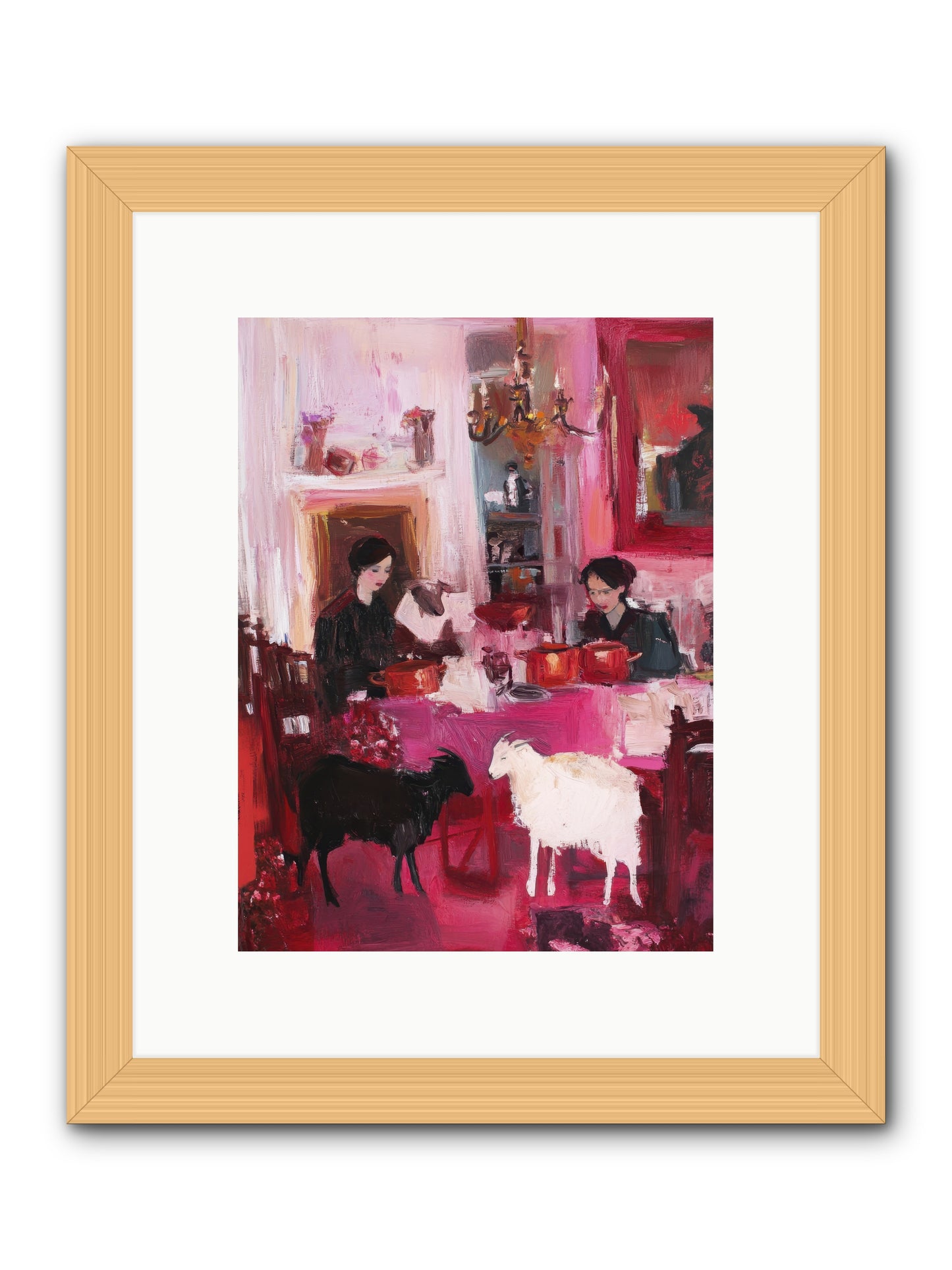 Hearts That Dance -- Framed Print - Natural 9x12