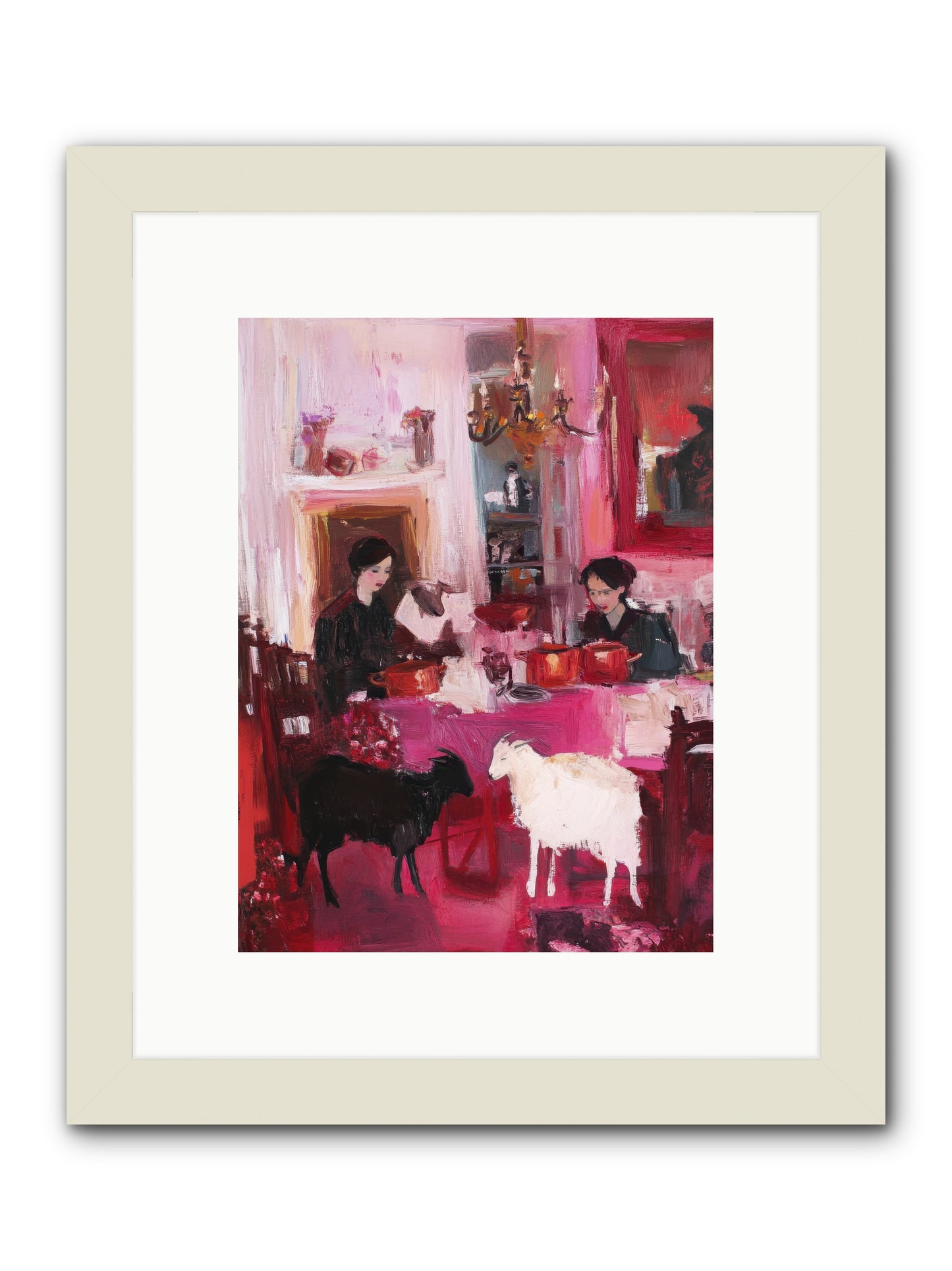 Hearts That Dance -- Framed Print - White 9x12