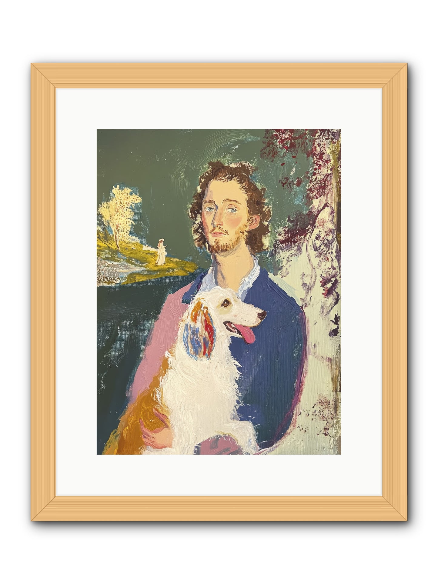 Hearts That Match -- Framed Print - Natural 12x16