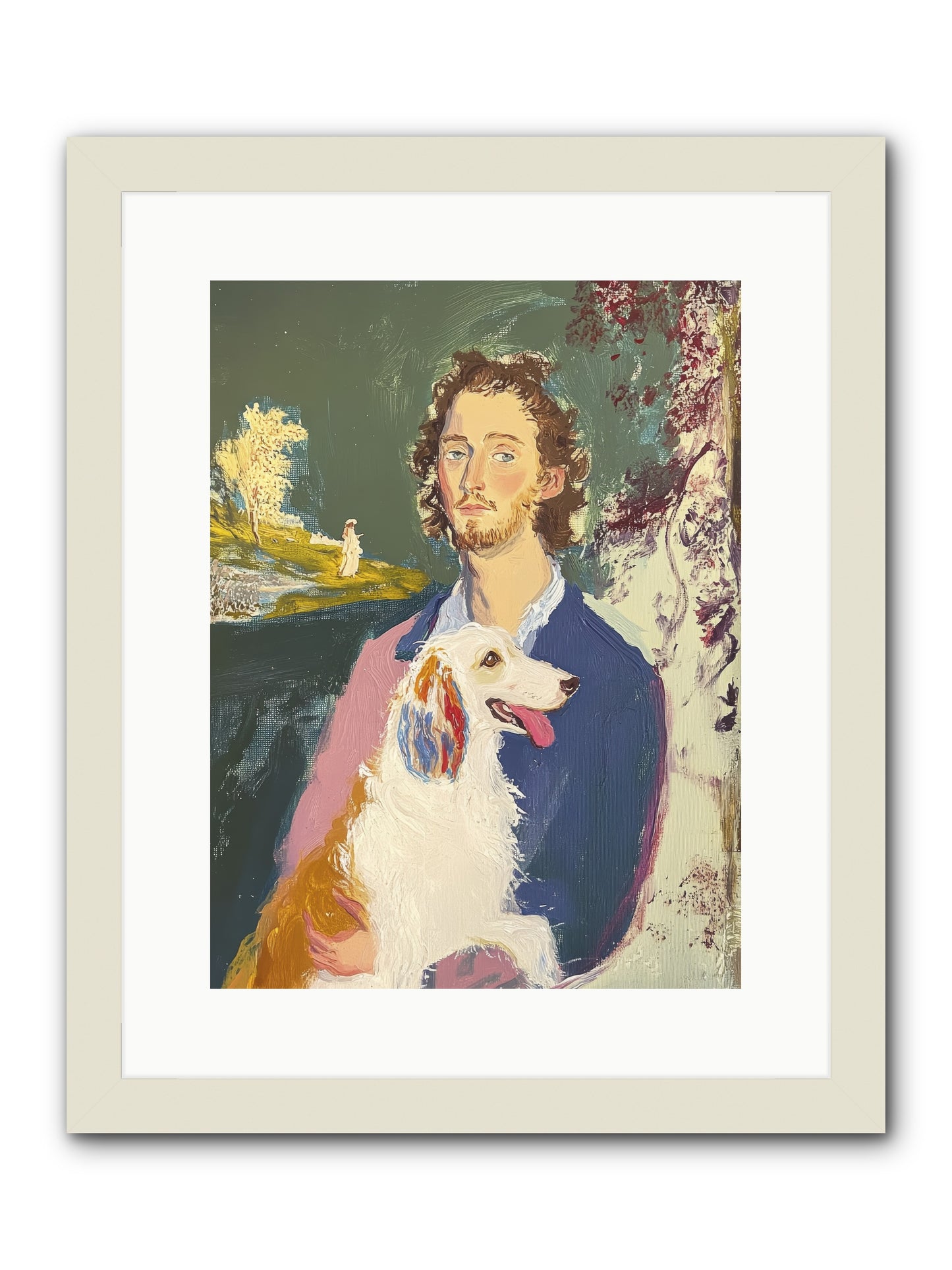 Hearts That Match -- Framed Print - White 12x16
