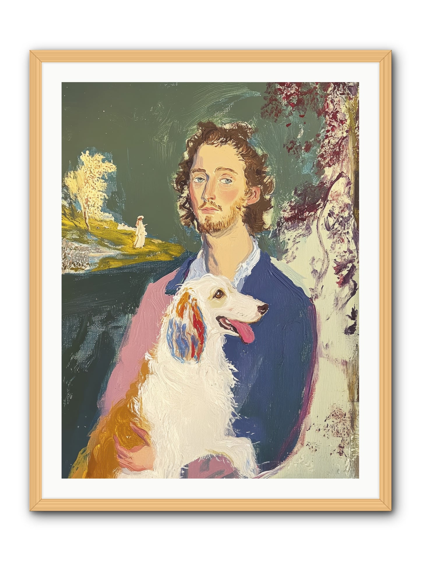 Hearts That Match -- Framed Print - Natural 30x40