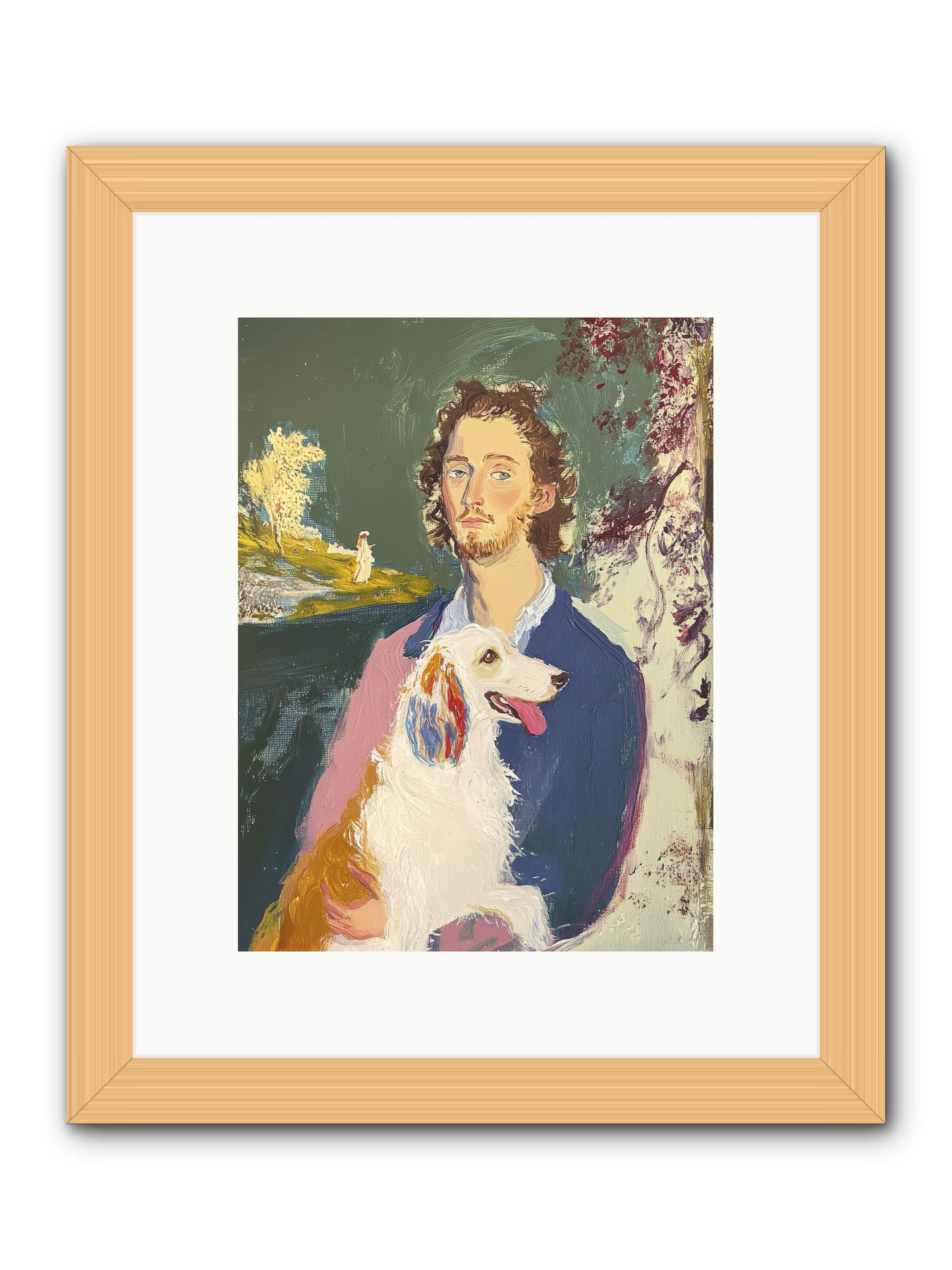 Hearts That Match -- Framed Print - Natural 9x12