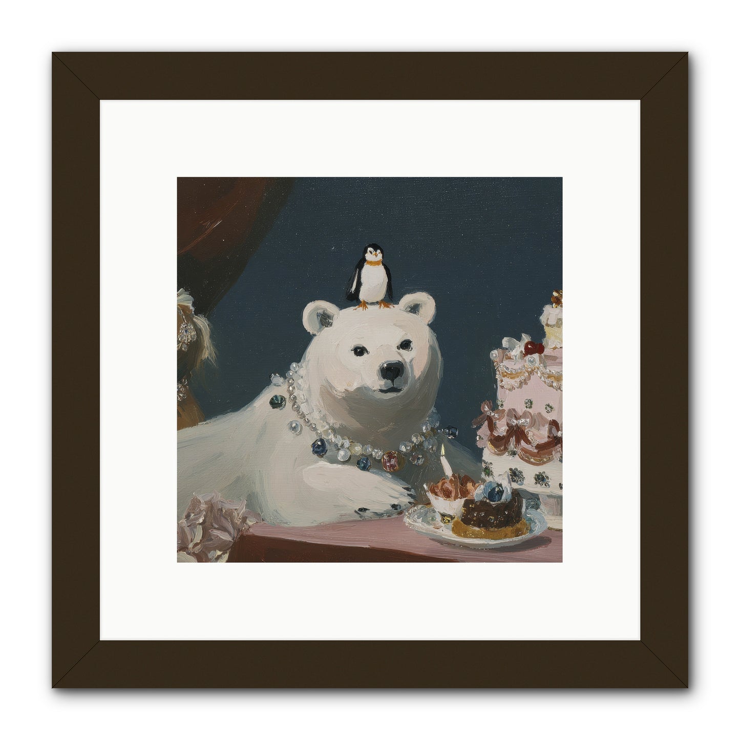Hearts Written on Clouds -- Framed Print - Black 10x10