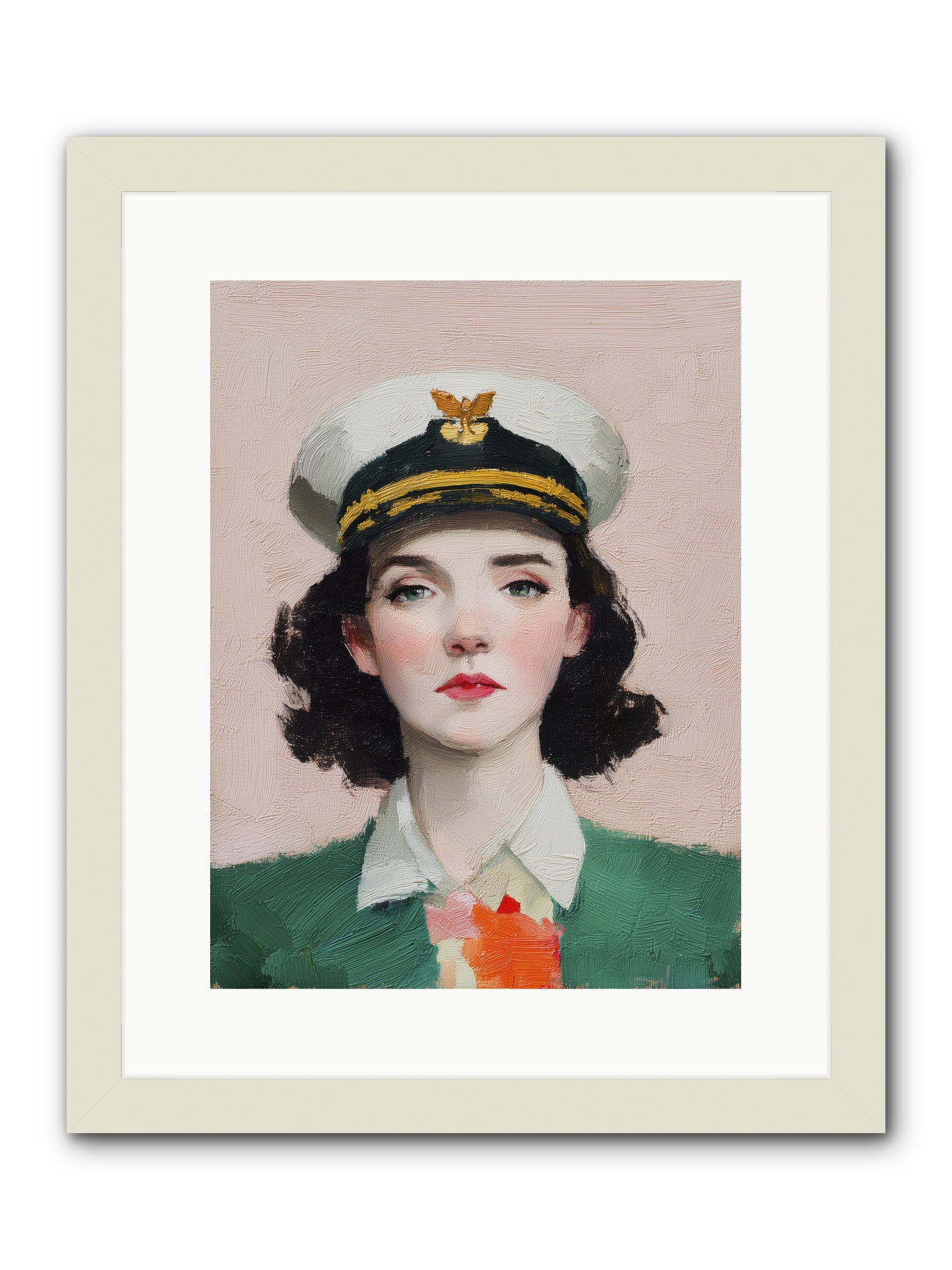 Hearts and Seas -- Framed Print - White 12x16