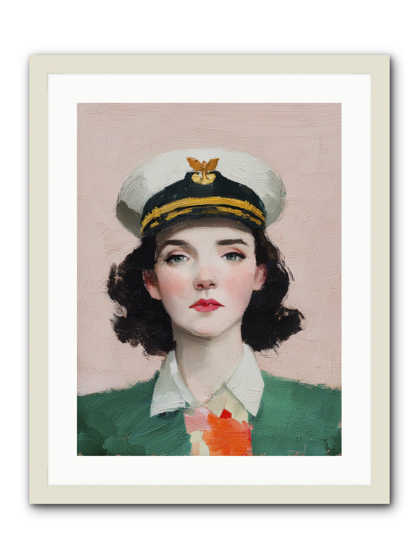 Hearts and Seas -- Framed Print - White 18x24