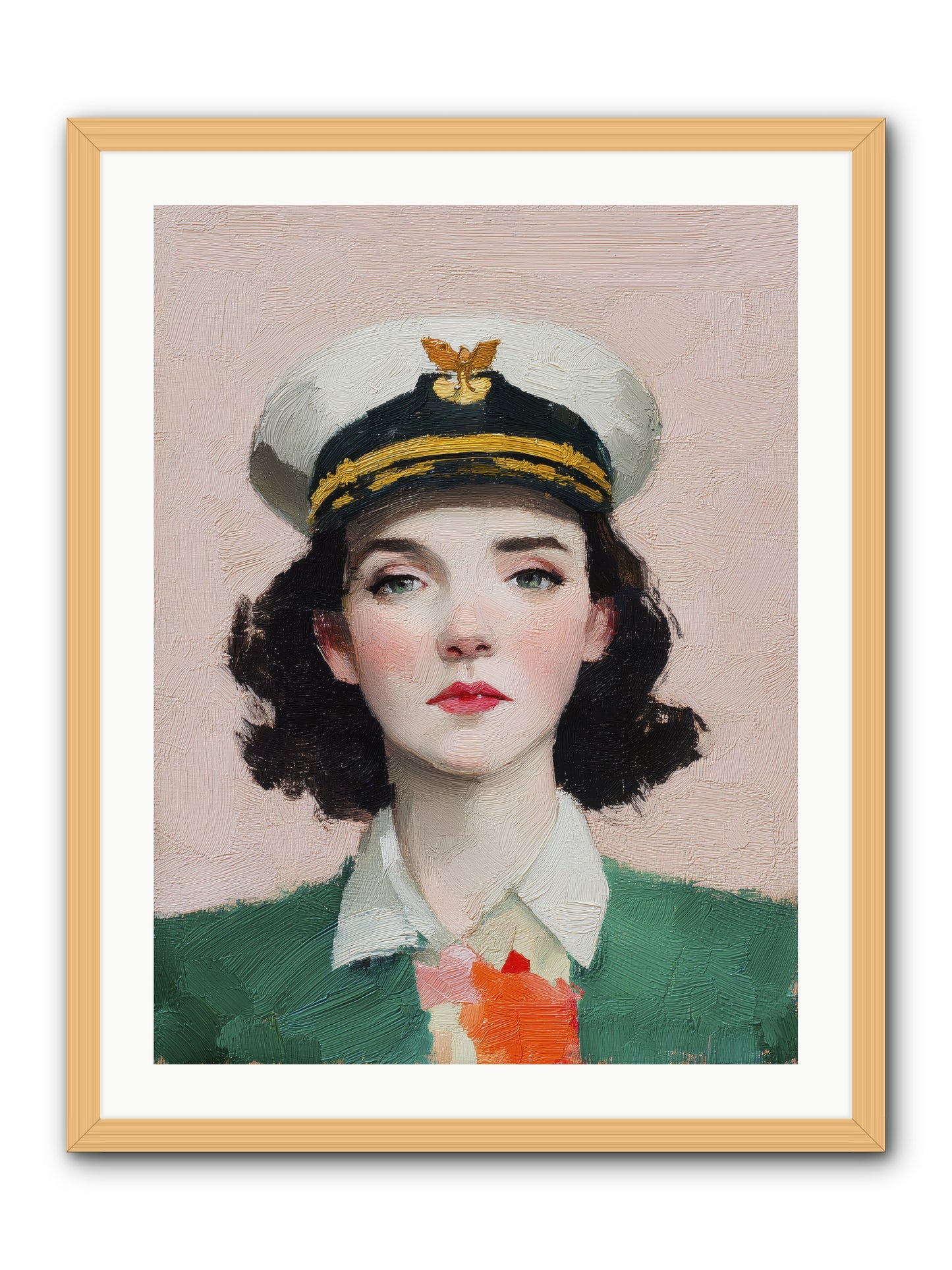 Hearts and Seas -- Framed Print - Natural 24x32