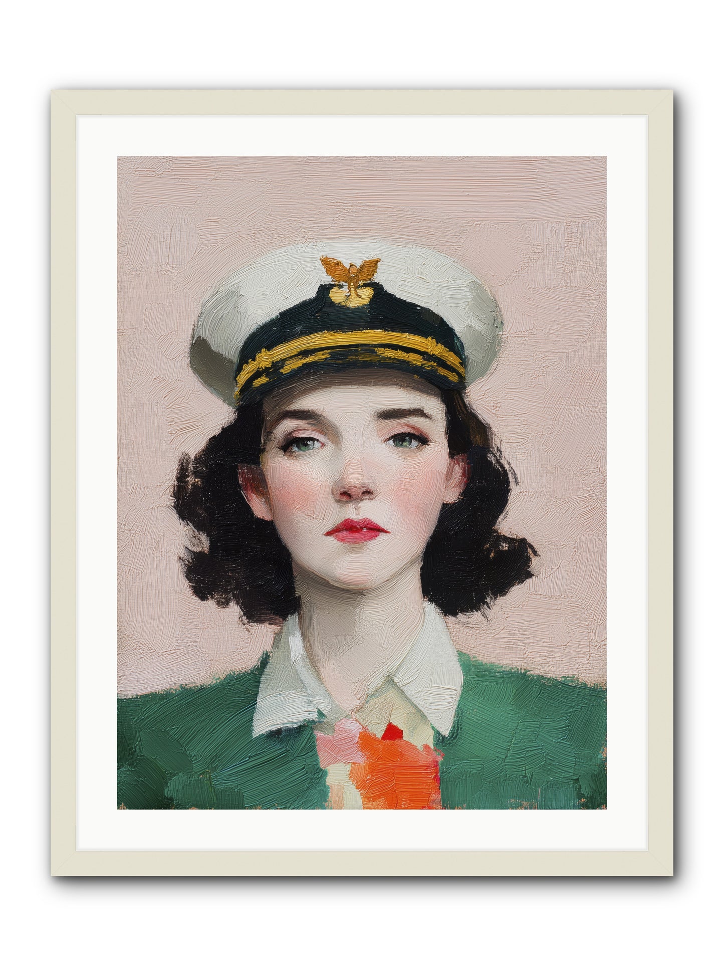 Hearts and Seas -- Framed Print - White 24x32
