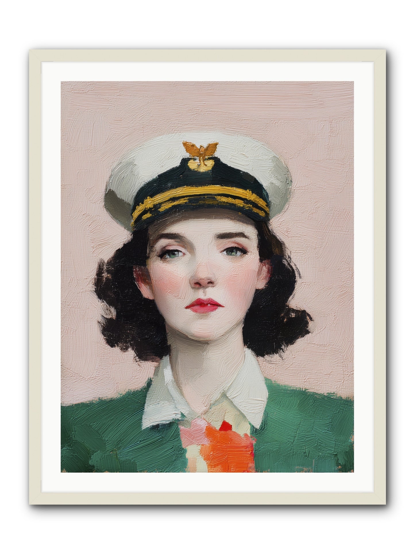 Hearts and Seas -- Framed Print - White 30x40
