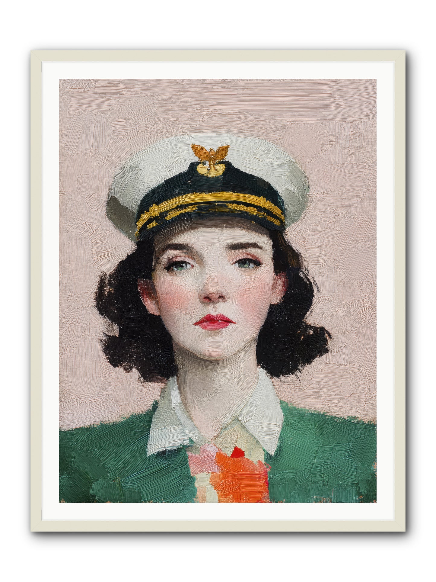 Hearts and Seas -- Framed Print - White 36x48