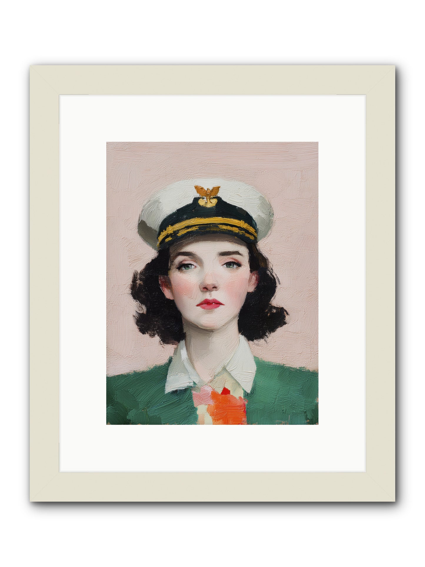 Hearts and Seas -- Framed Print - White 9x12