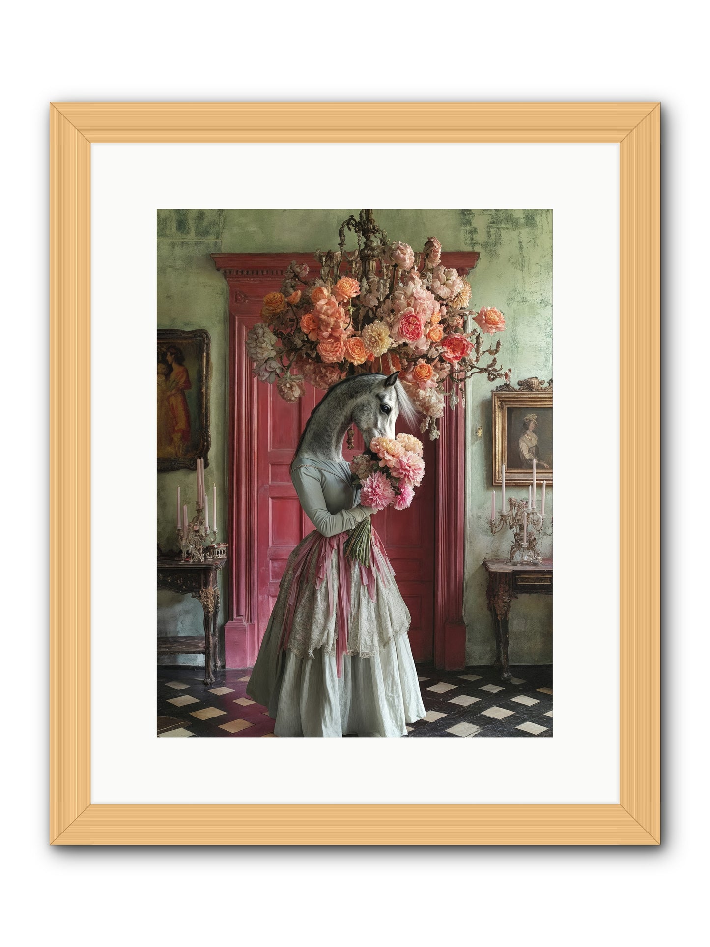 Hearts catch better dreamsRez -- Framed Print - Natural 12x16